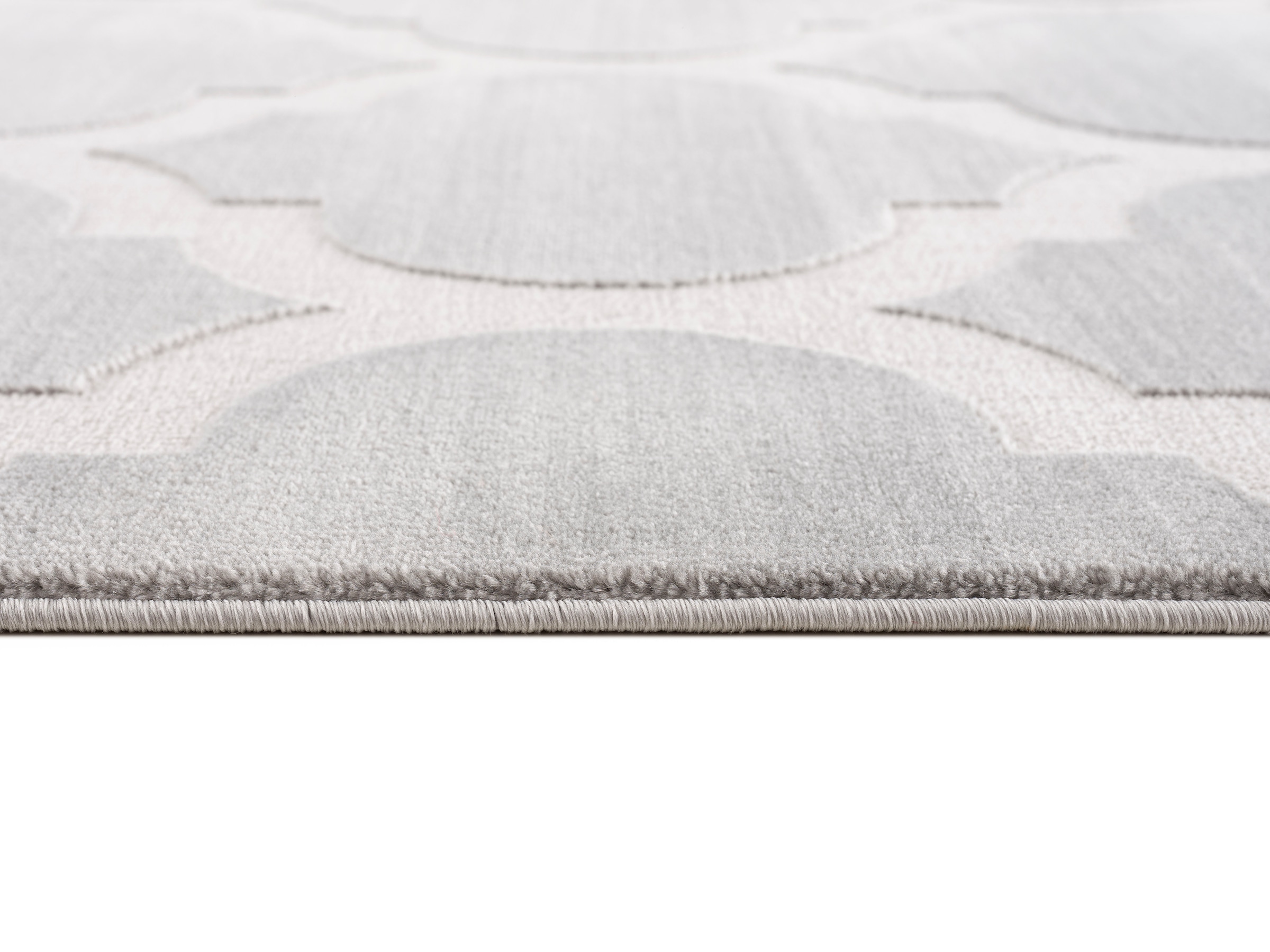Home affaire Teppich »Fenris«, rechteckig, 12 mm Höhe, Konturenschnitt, 3D-Design, flacher Teppich, Kurzflor, weich, elegant