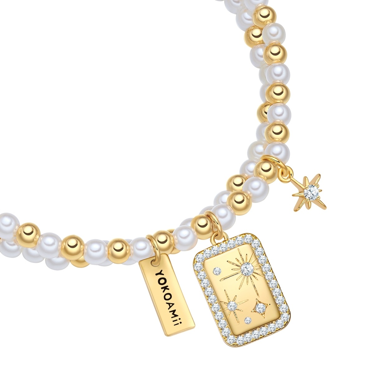 Yokoamii Perlenarmband »Y509«, (1 tlg.), mit Perle (synth.)