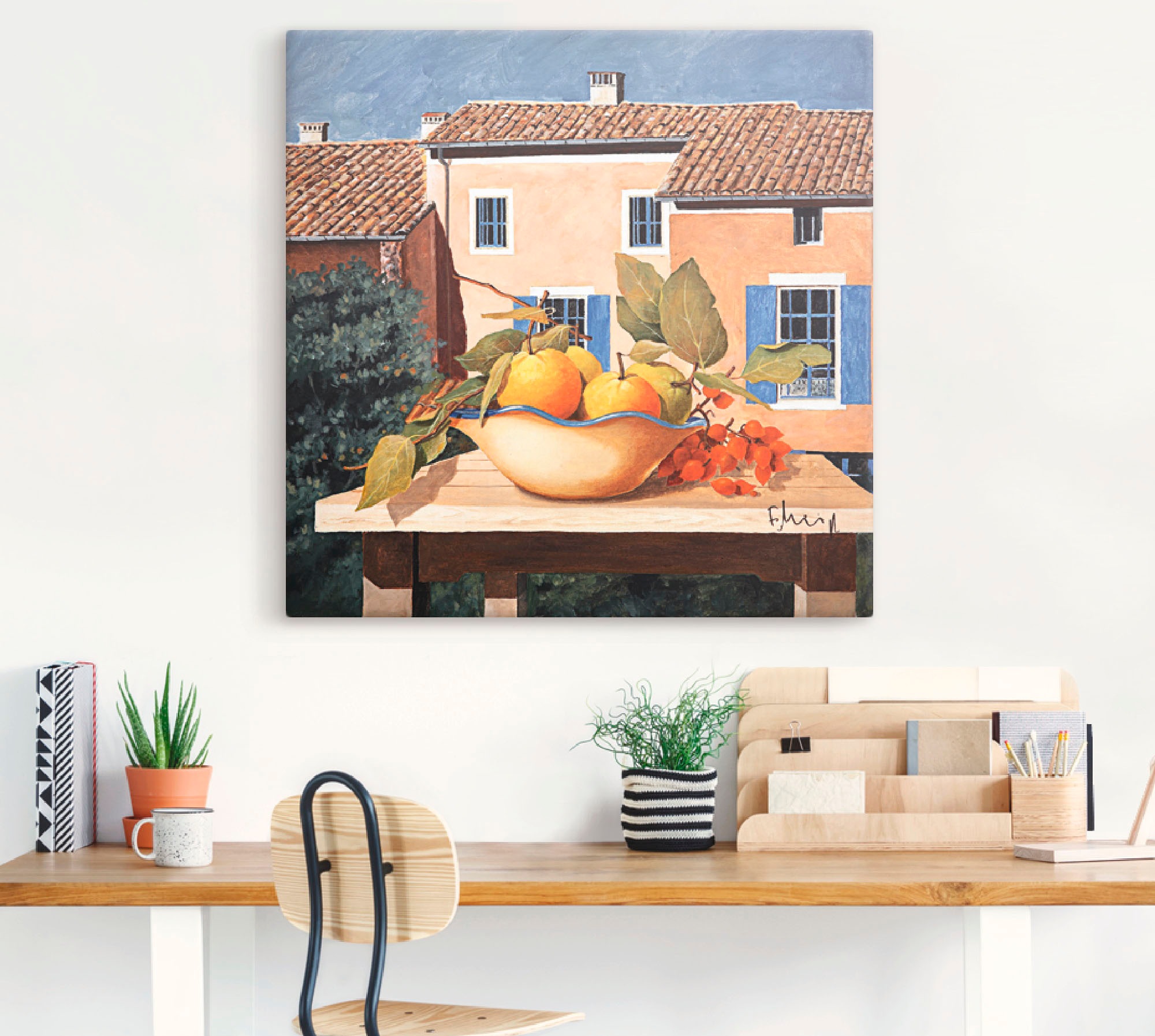 Artland Leinwandbild »Mediterranes Leben«, Arrangements, (1 St.), auf Keilrahmen gespannt