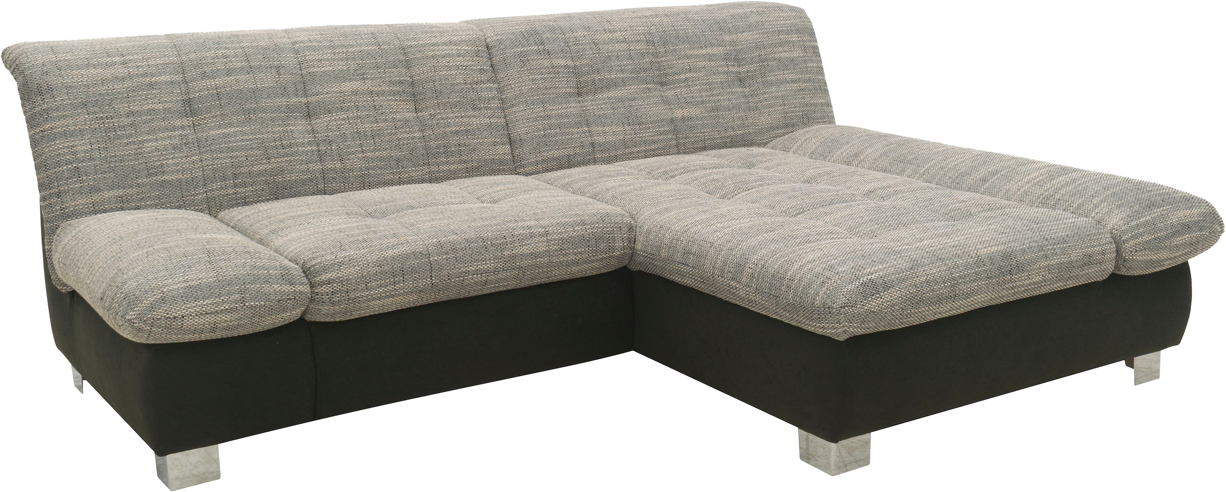 DOMO collection Ecksofa »100031 kompakte Stellmaße, komfortabel und bequem, L-Form«, wahlweise mit Bettfunktion und Armteilverstellung. Breite 234cm