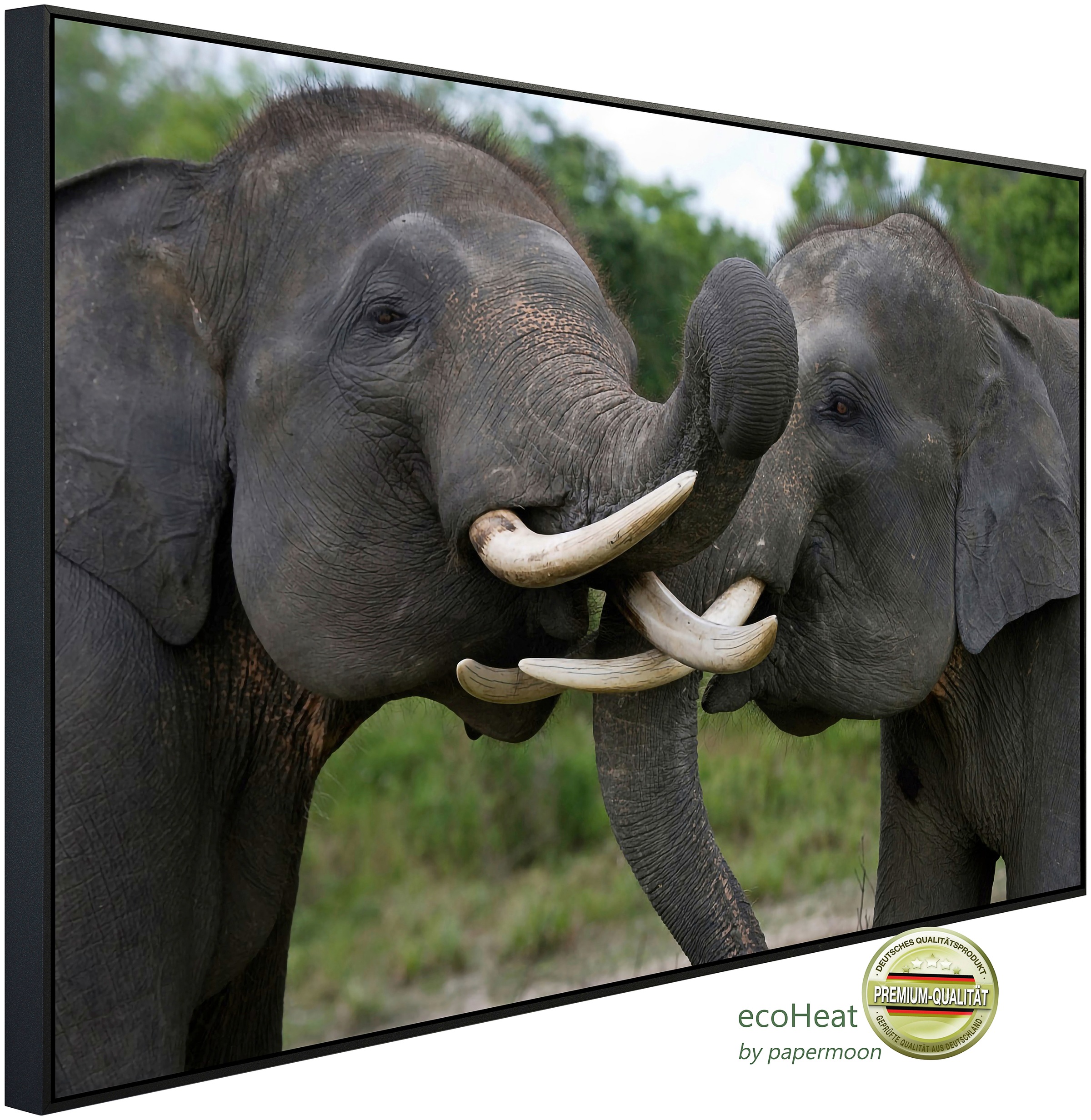 Papermoon Infrarotheizung »Elefanten spielen«, sehr angenehme Strahlungswär günstig online kaufen