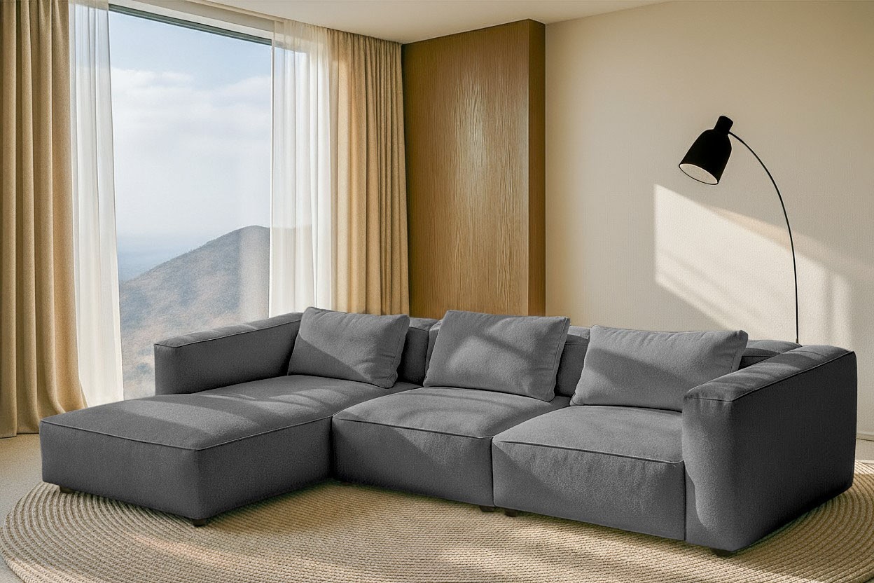 Home affaire Ecksofa »Tvinnet« Breite 317 cm, extra tiefe Sitzfläche, kubis günstig online kaufen