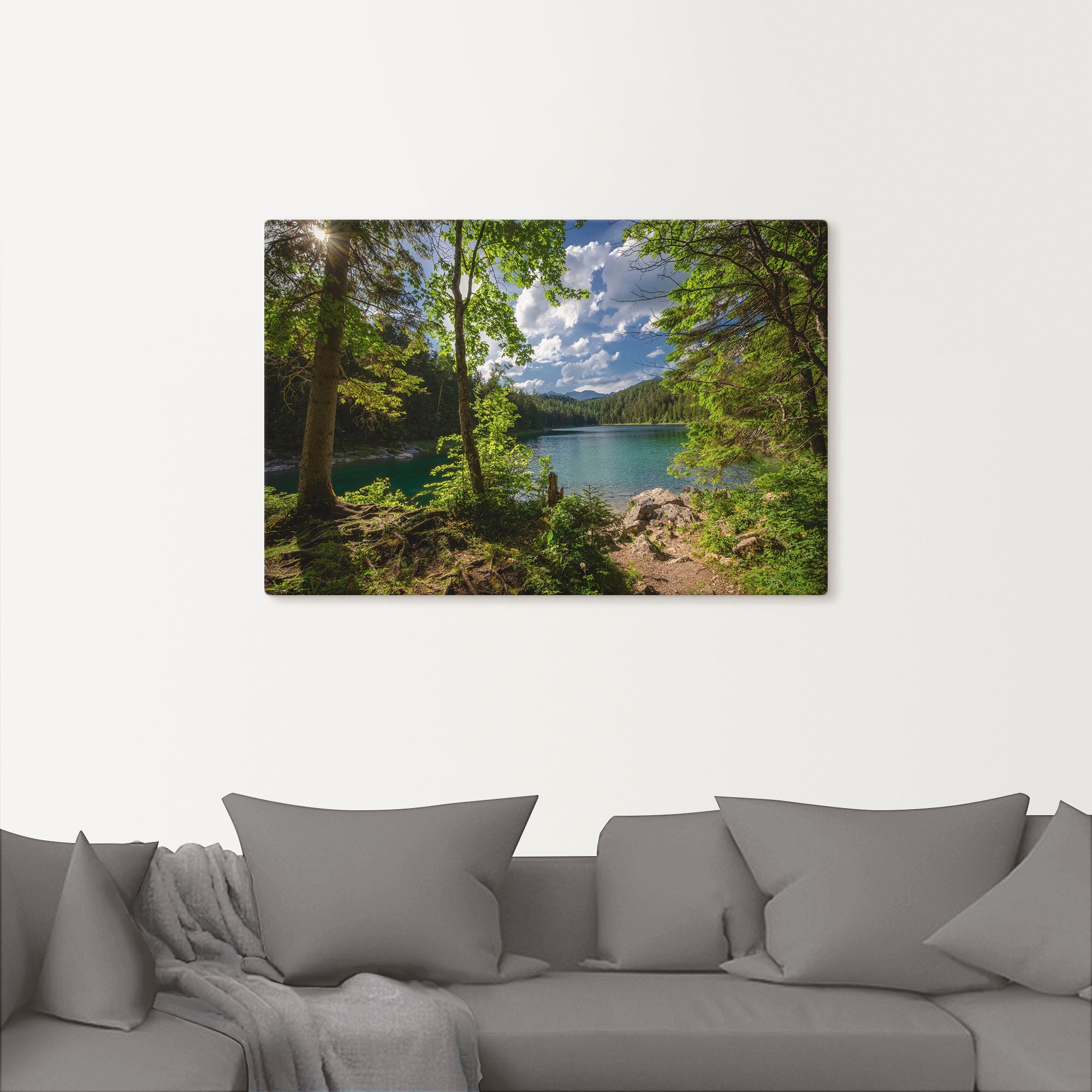 Artland Wandbild »Eibsee«, Gewässer, (1 St.), als Alubild, Outdoorbild, Leinwandbild in verschied. Größen