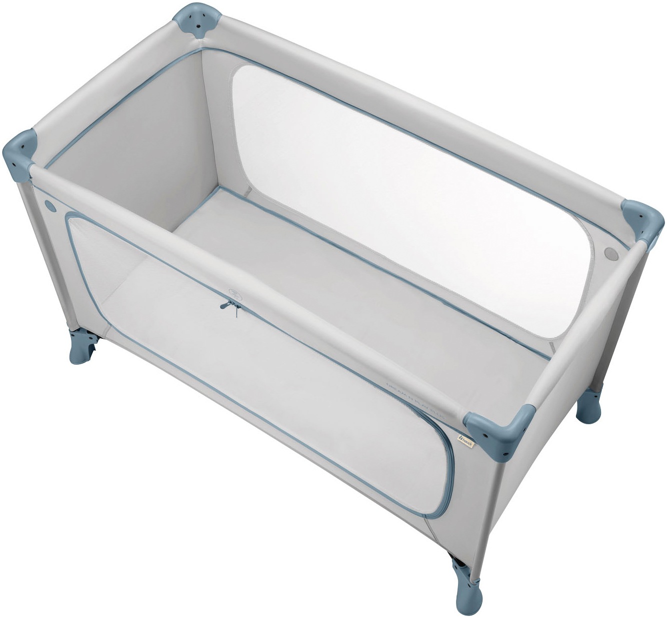 Hauck Baby-Reisebett »Dream N Play Plus, Dusty Blue«, Vorderausstieg