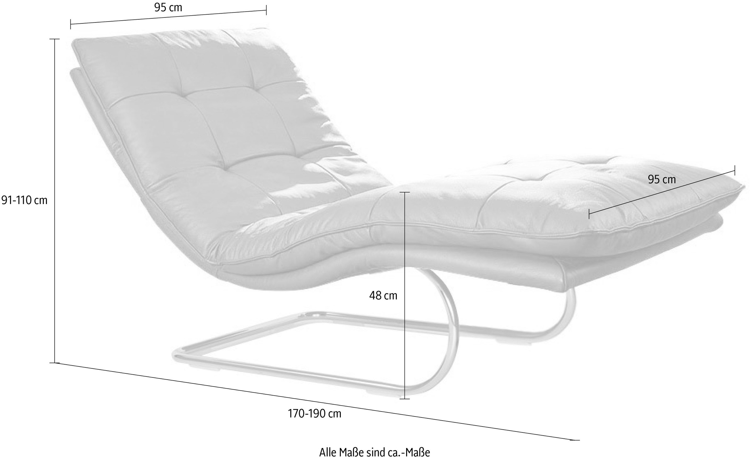 W.SCHILLIG Relaxliege »daily dreams«, in Waffelkissen-Optik, wahlweise mit günstig online kaufen