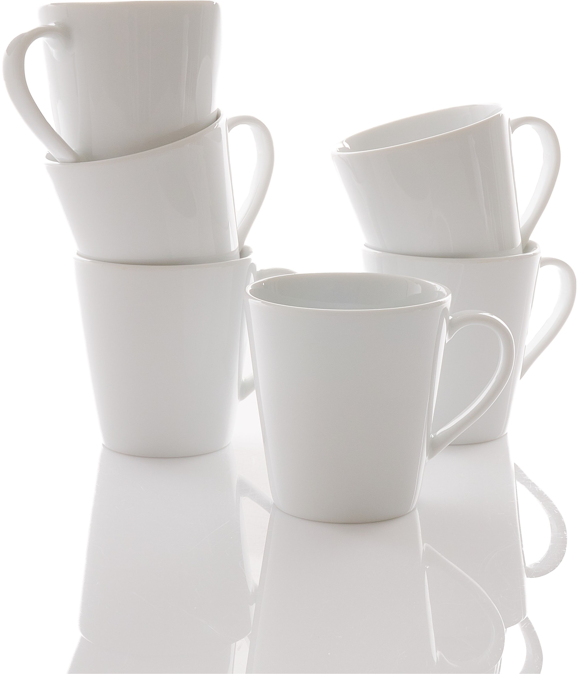Retsch Arzberg Becher »Kaffee-/Henkelbecher HEIKE WEISS 250 ml, konisch, Se günstig online kaufen