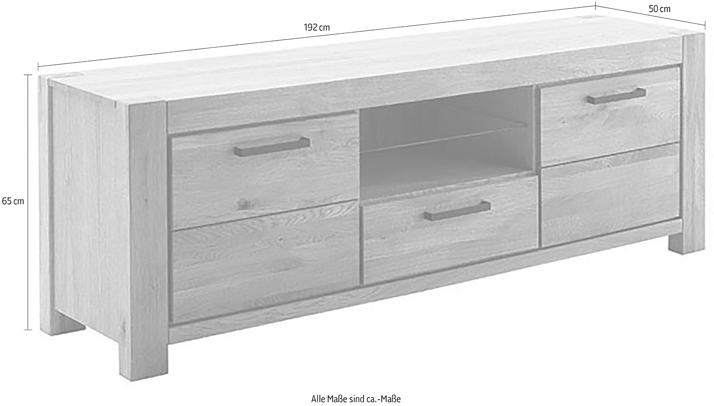 MCA living Lowboard »Silias TV-Lowboard« 1 Stk. tlg. Schubkastenführung gedämpft