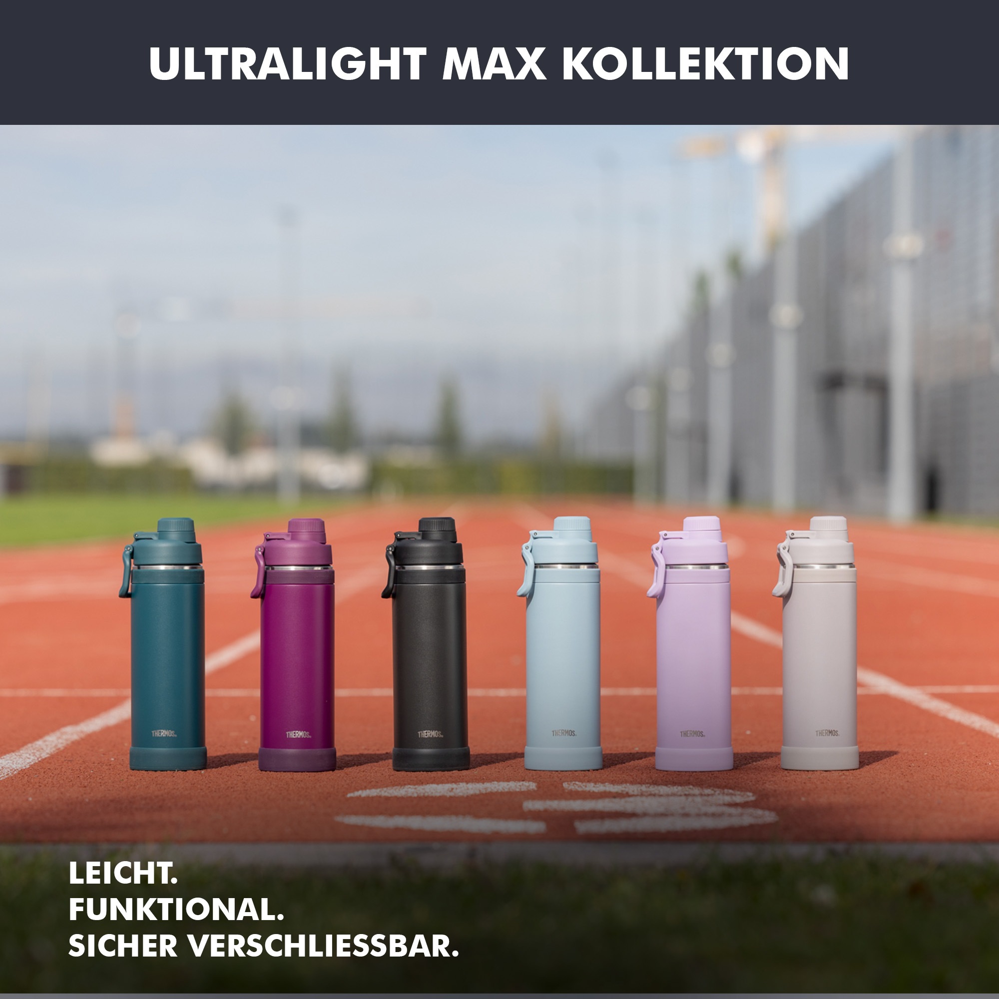 THERMOS Isolierflasche »ULTRALIGHT MAX BOTTLE, doppelwandiger Edelstahl, spülmaschinenfest« 1,50 l, 24h kalt & 12h heiß, mit Tragegriff und Trinköffnung