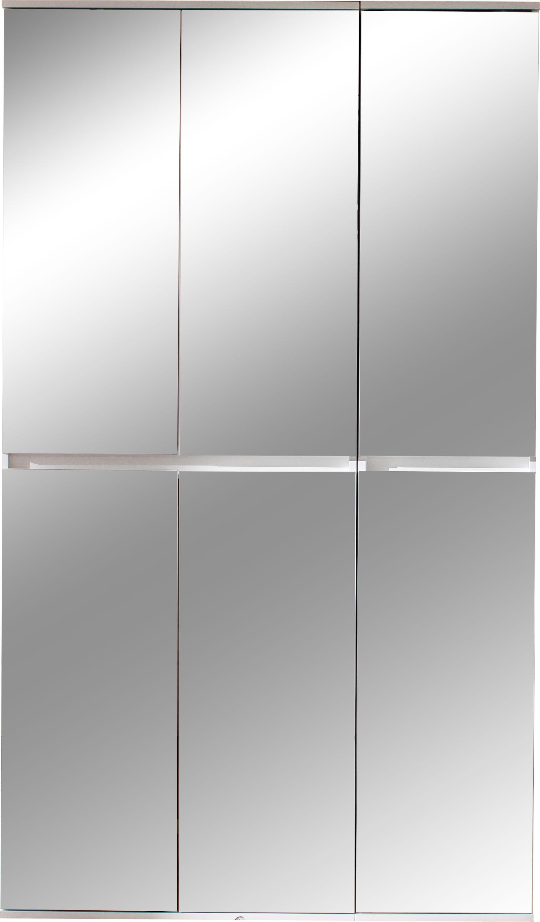 INOSIGN Garderoben-Set »Malcesine«, (Set, 2 St.), 2 Mehrzweckschränke mit Spiegelglasfronten - (B/T/H) 111/34/191 cm