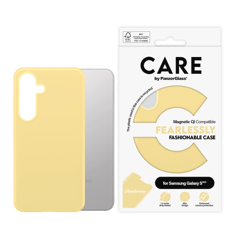 CARE BY PANZERGLASS Handyhülle »Magnetic QI Fearlessly Fashionable Case für Samsung Galaxy S25« Backcover, Schutzhülle, Handyschutzhülle, Case,...