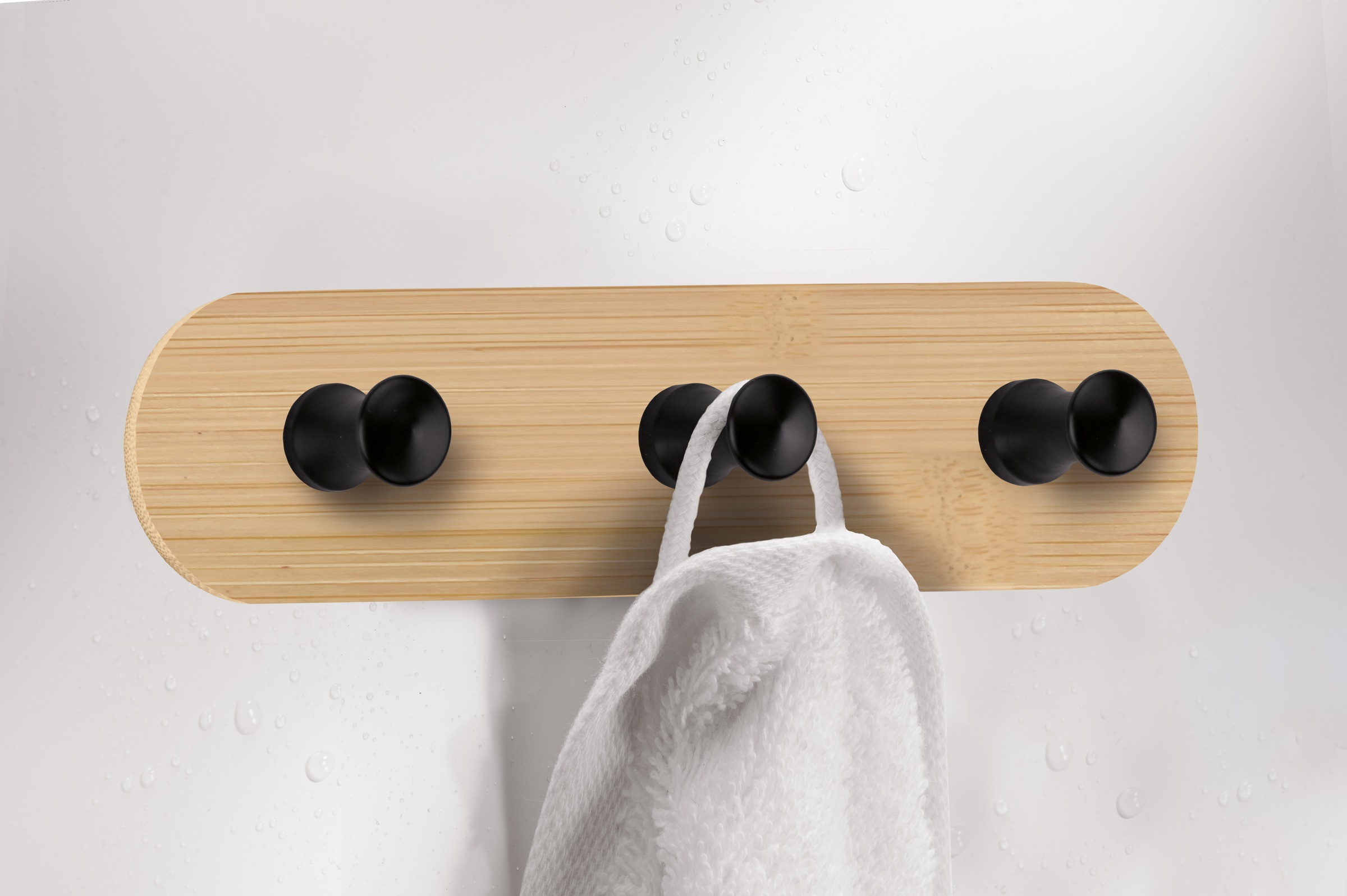 Kleine Wolke Klebehaken »Bamboo Hook Trio«