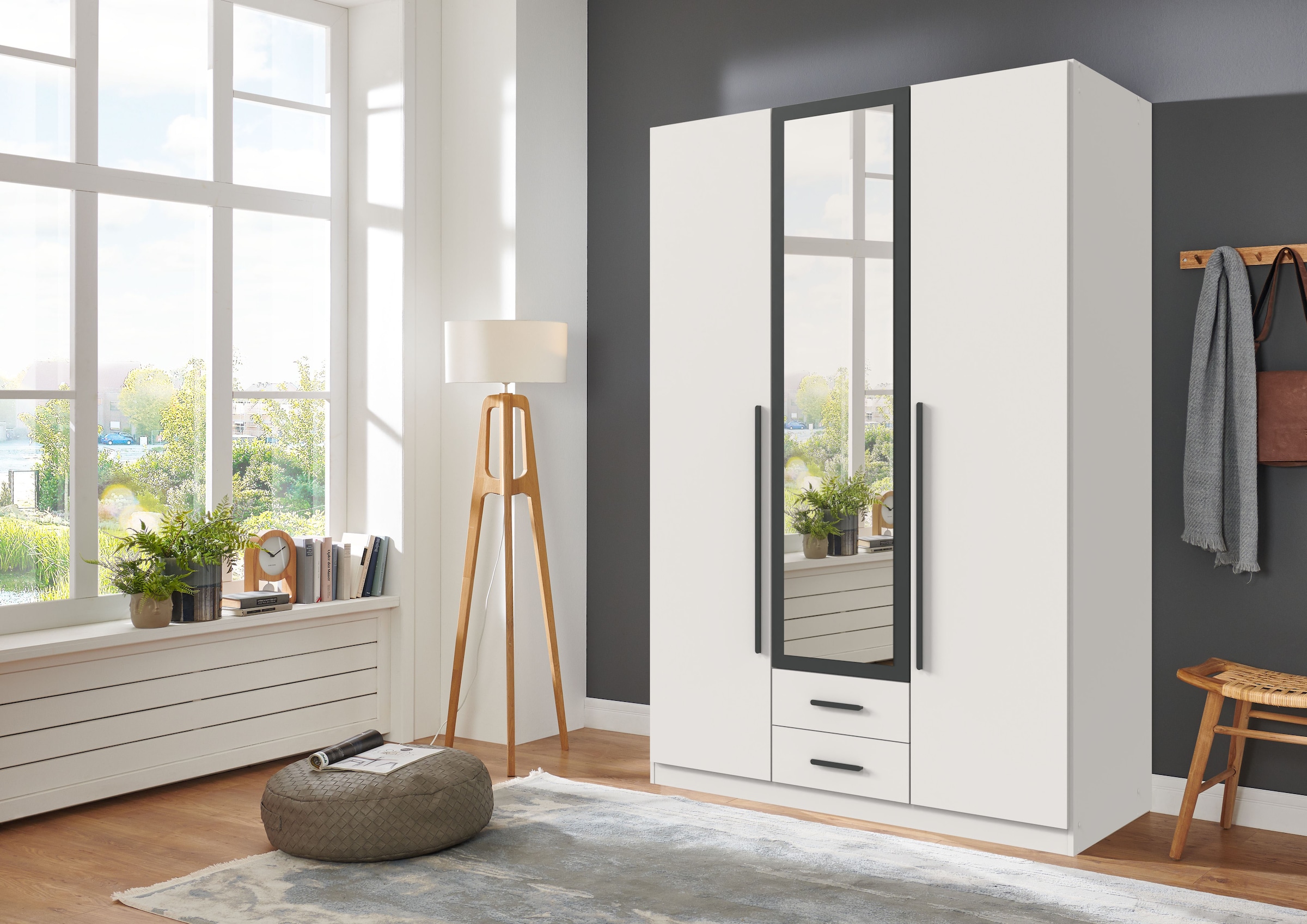 Wimex Kleiderschrank »Marburg erhältlich in den Breiten 135cm & 180cm« inkl. Spiegel und zwei Schubladen