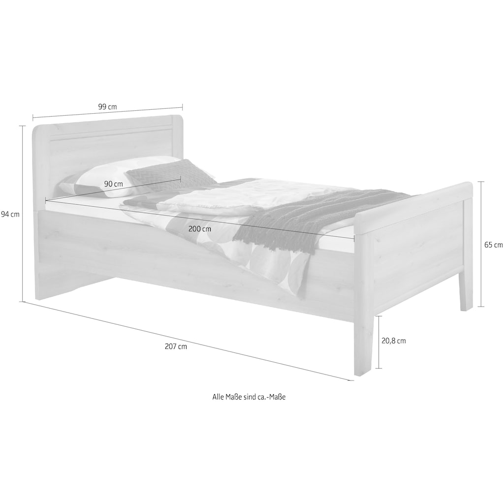 WIEMANN Bett »Mainau«, 4-fach Liegehöhen-Verstellung