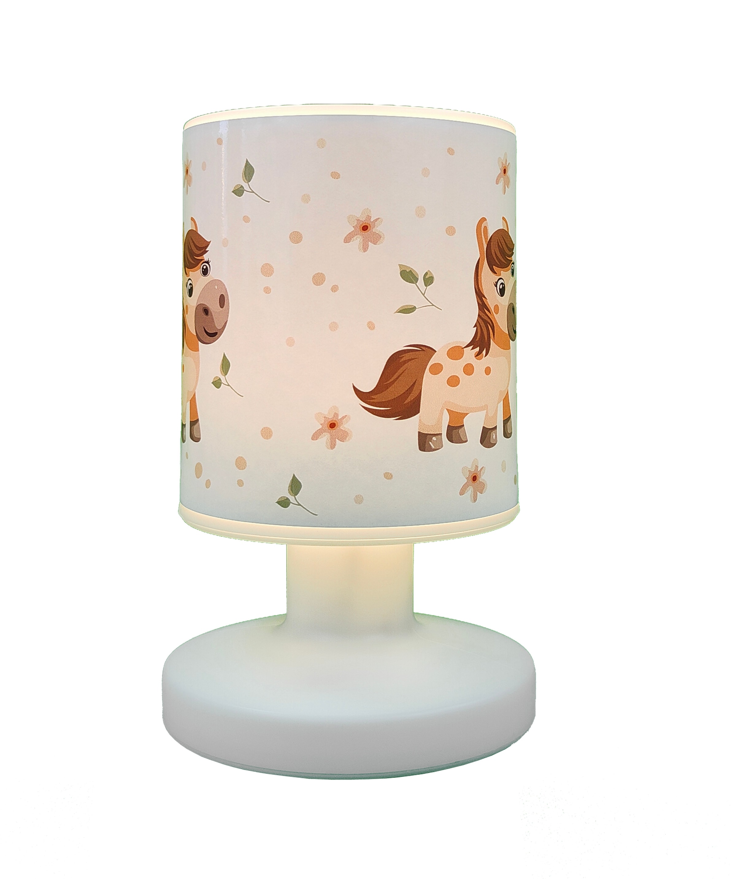 niermann LED Nachttischlampe »Kinderlampe mit Motiv "Pony Paula", Akku-Leuchte für Kinderzimmer« LED-Modul 1 Stk. Warmweiß kabellos nutzbar, per USB aufladbar