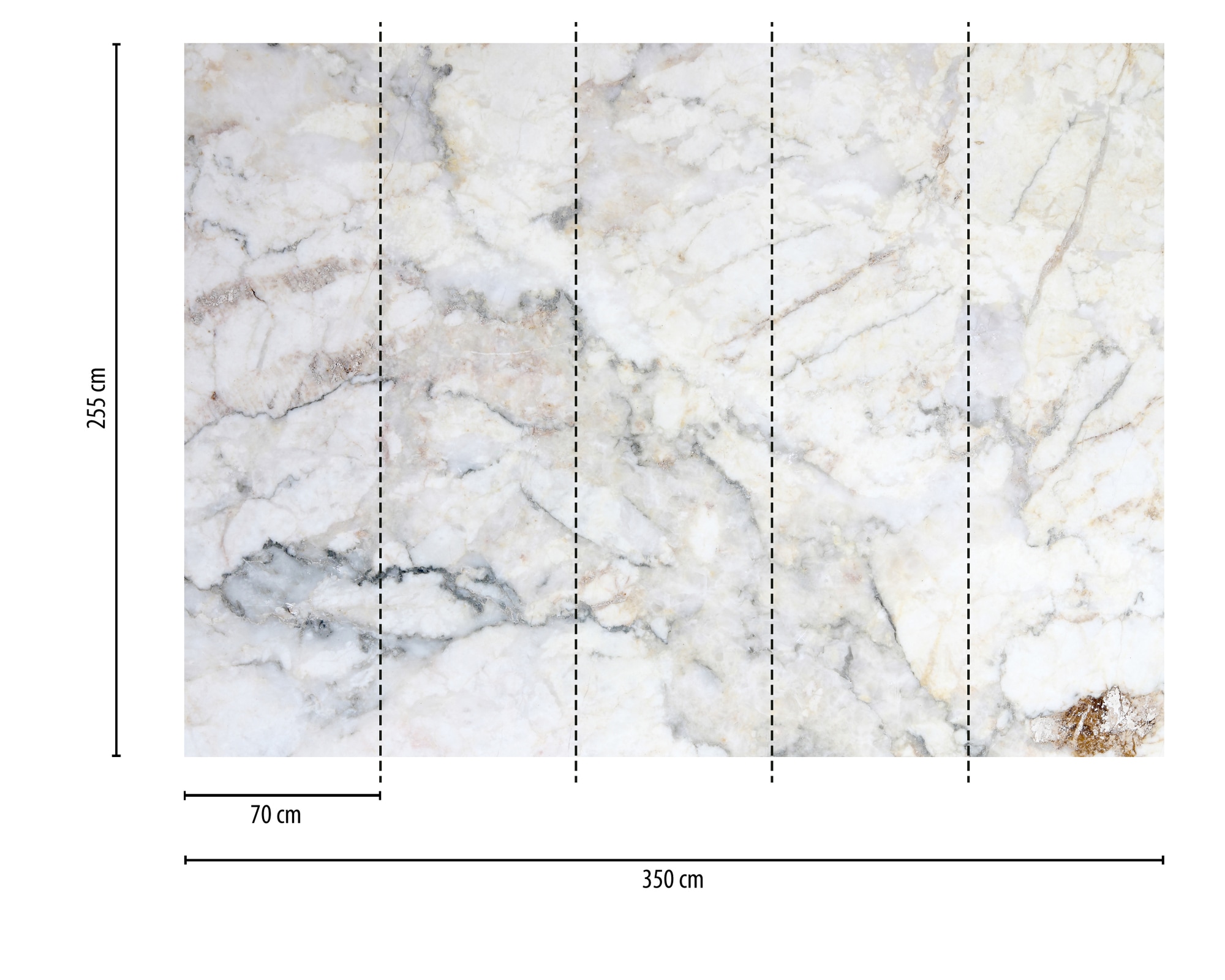 A.S. Création Vliestapete »Fototapete Marmoroptik Weiß Gold Natursteinmuster« matt strukturiert