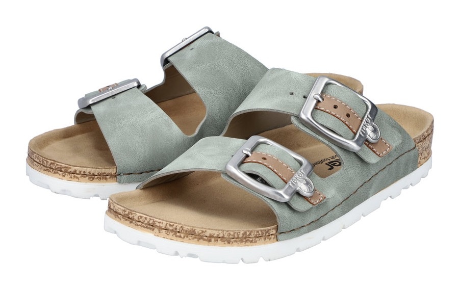 Rieker Pantolette  , Sommerschuh, Schlappen mit verstellbaren Schnallen