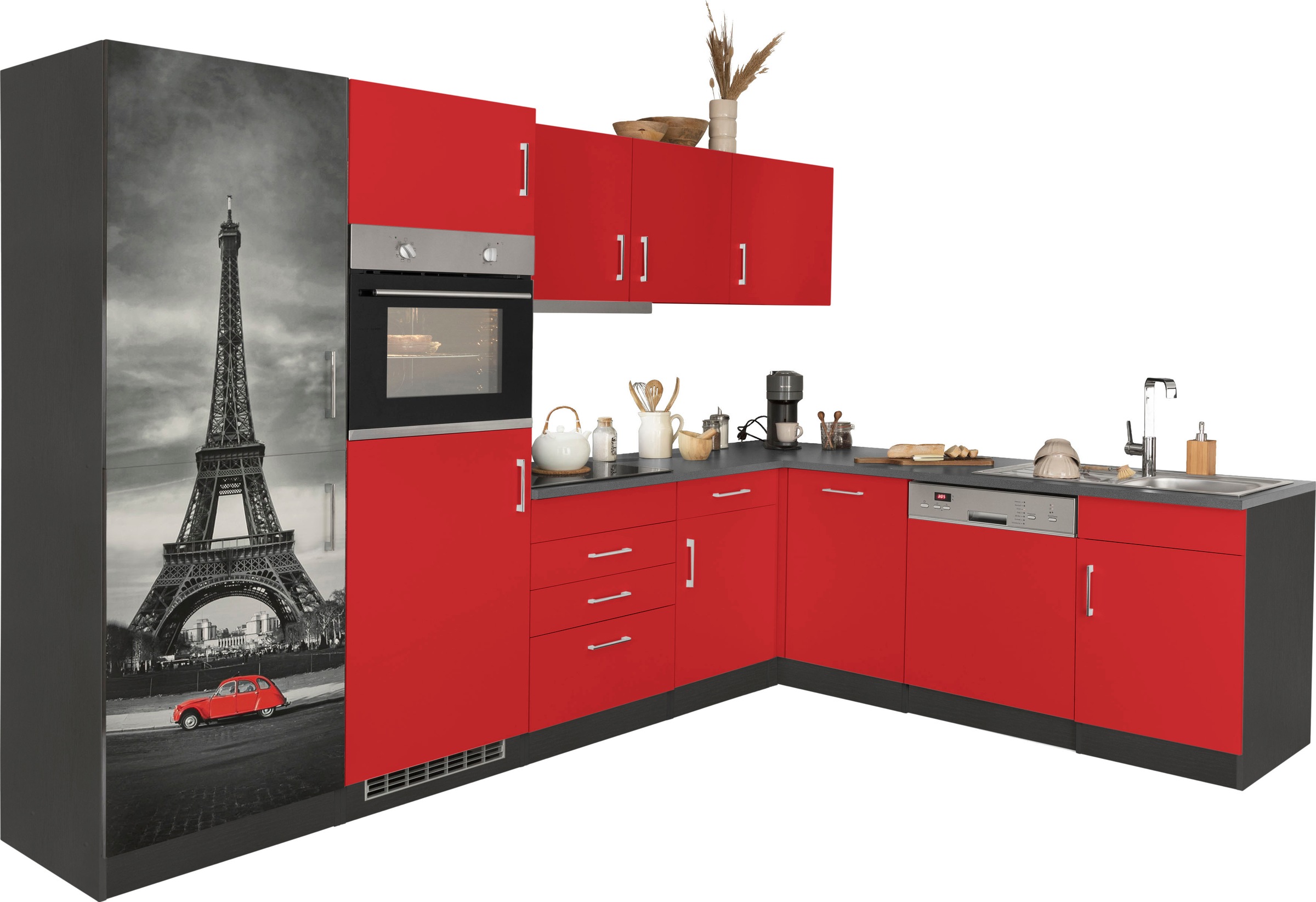 HELD MÖBEL Winkelküche »Paris«, Stellbreite 290/220 cm, wahlweise mit Induk günstig online kaufen