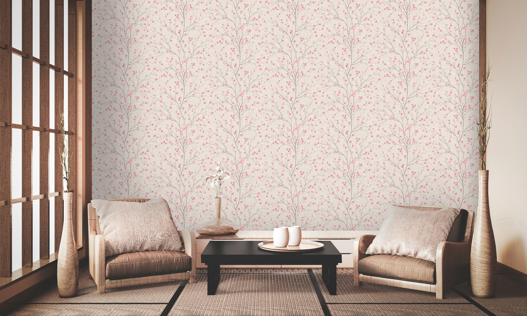 living walls Vliestapete »Metropolitan Stories, Mio Tokio«, floral-botanisch-Wald, Tapete Blumen Tapeten Wohnzimmer Schlafzimmer Küche modern Design Büro
