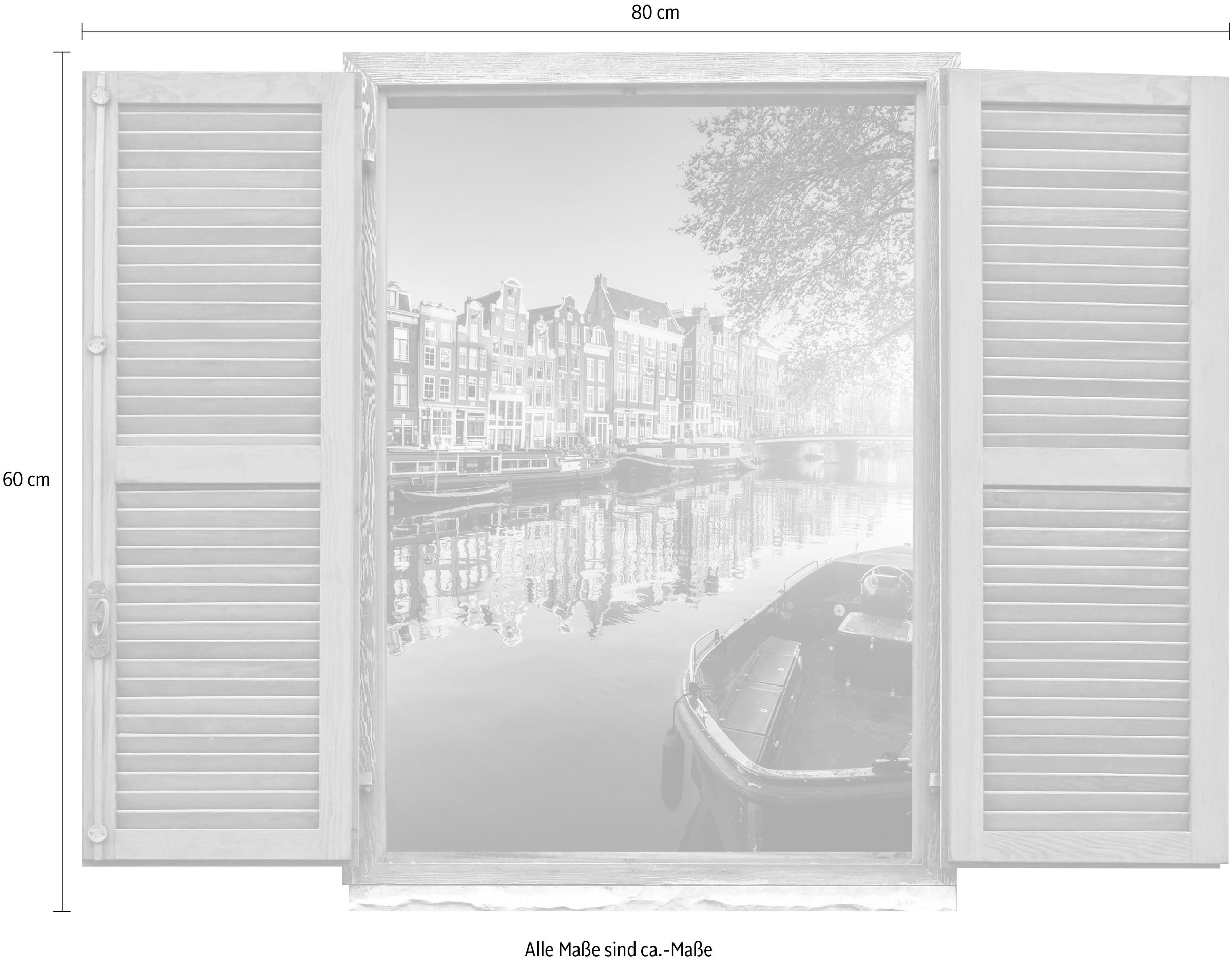 queence Wandtattoo »Holland«, (1 St.), Wandsticker, Wandbild, selbstklebend, 3D, Fenster