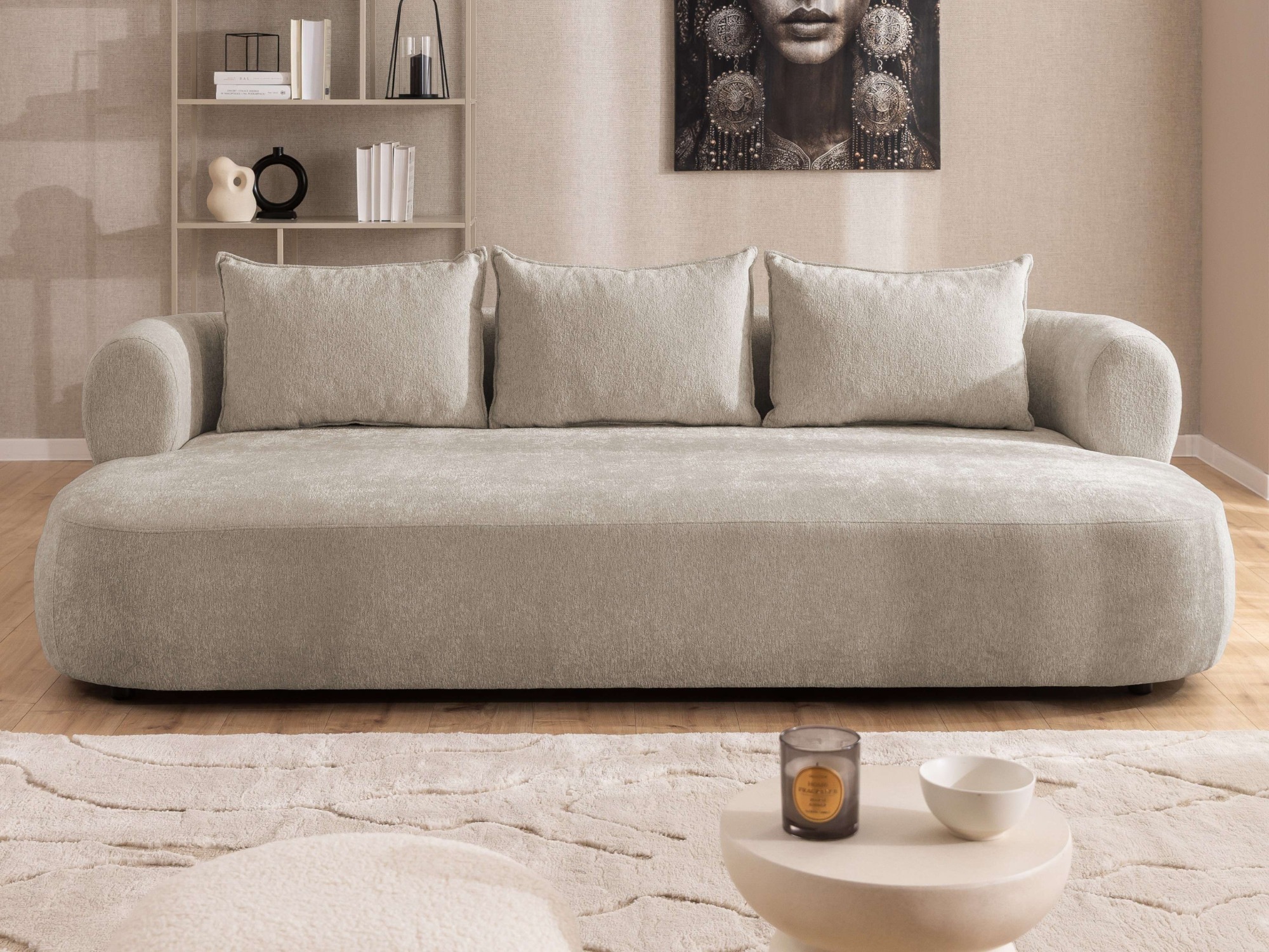 Home affaire Big-Sofa »LUSSAC 4-Sitzer Design-Sofa mit Zierkissen, Maße B/T günstig online kaufen