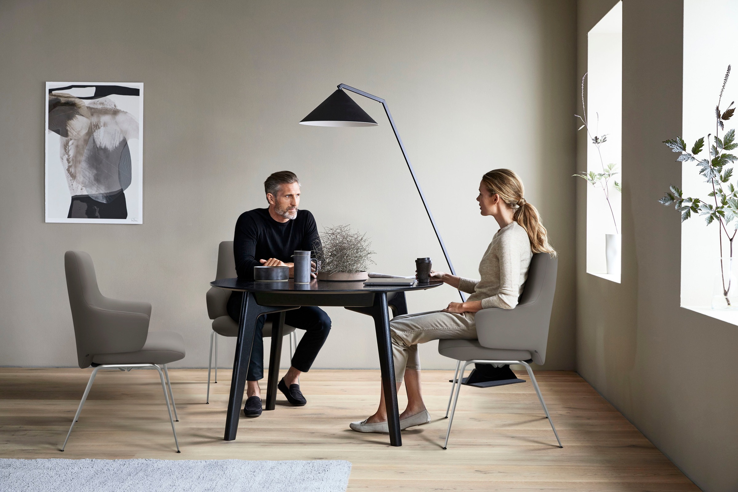Stressless® Polsterstuhl »Laurel«, Leder PALOMA, Low Back mit Armlehne, Größe L, mit Beinen aus Stahl in Chrom matt