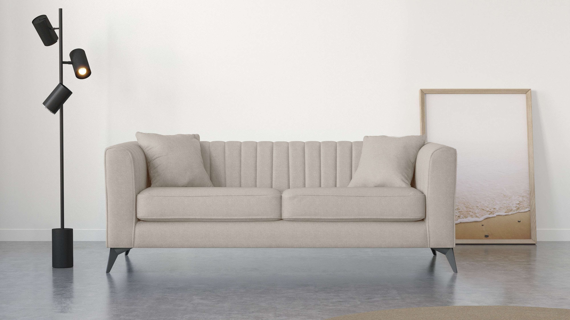 Places of Style 3-Sitzer »MATTHEW elegantes Designsofa, Maße B/T/H: 201/86/ günstig online kaufen