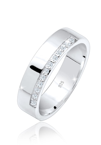 Elli DIAMONDS Verlobungsring »Bandring Basic Diamanten (0.06 ct.) 925 Silber« kaufen