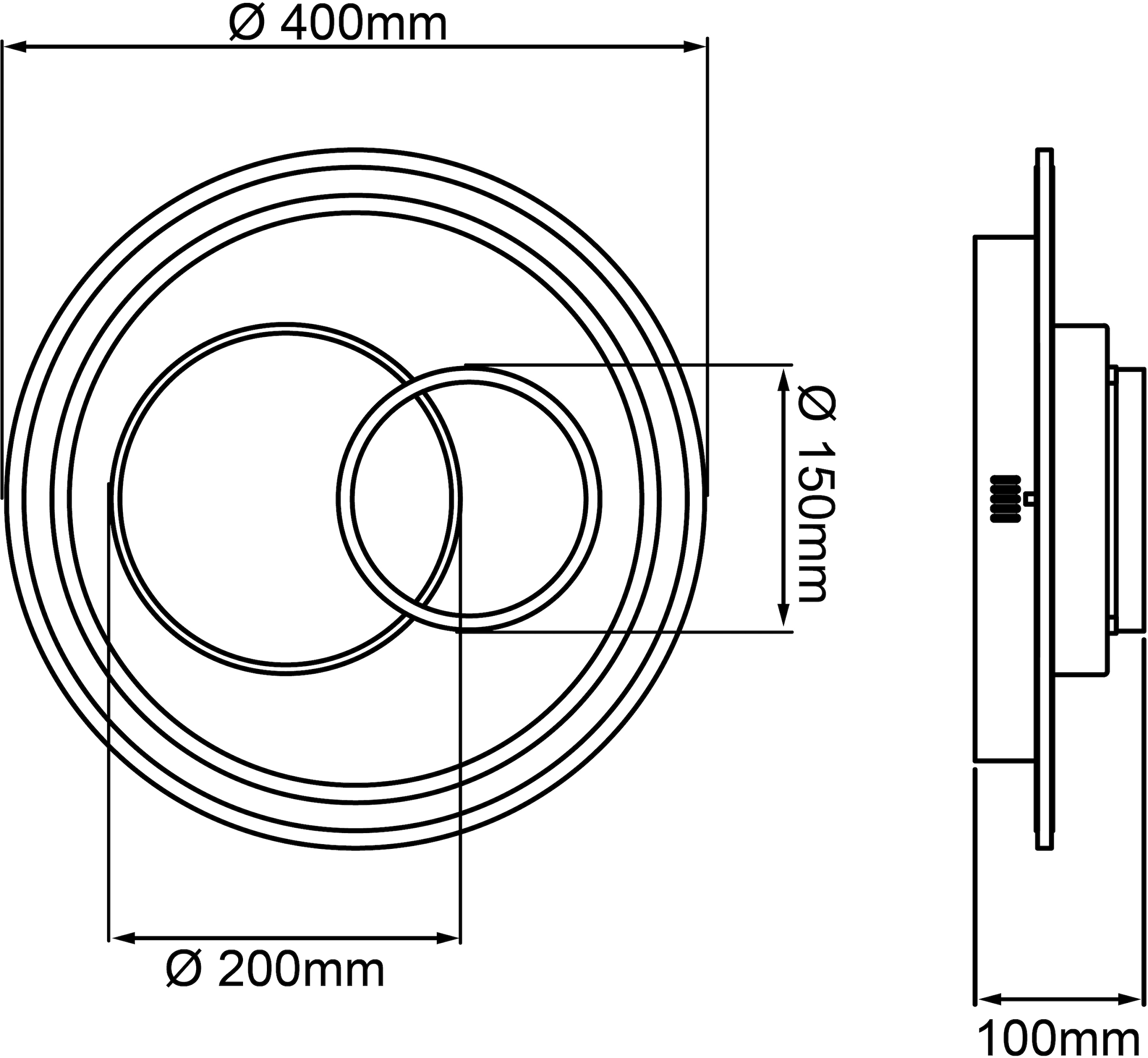 Brilliant LED Deckenleuchte »Sigune«, 1 flammig, Leuchtmittel LED-Modul | LED fest integriert, Ø 40 cm, dimmbar, CCT, 4800 lm, Fernbedienung, Metall, weiß/schwarz