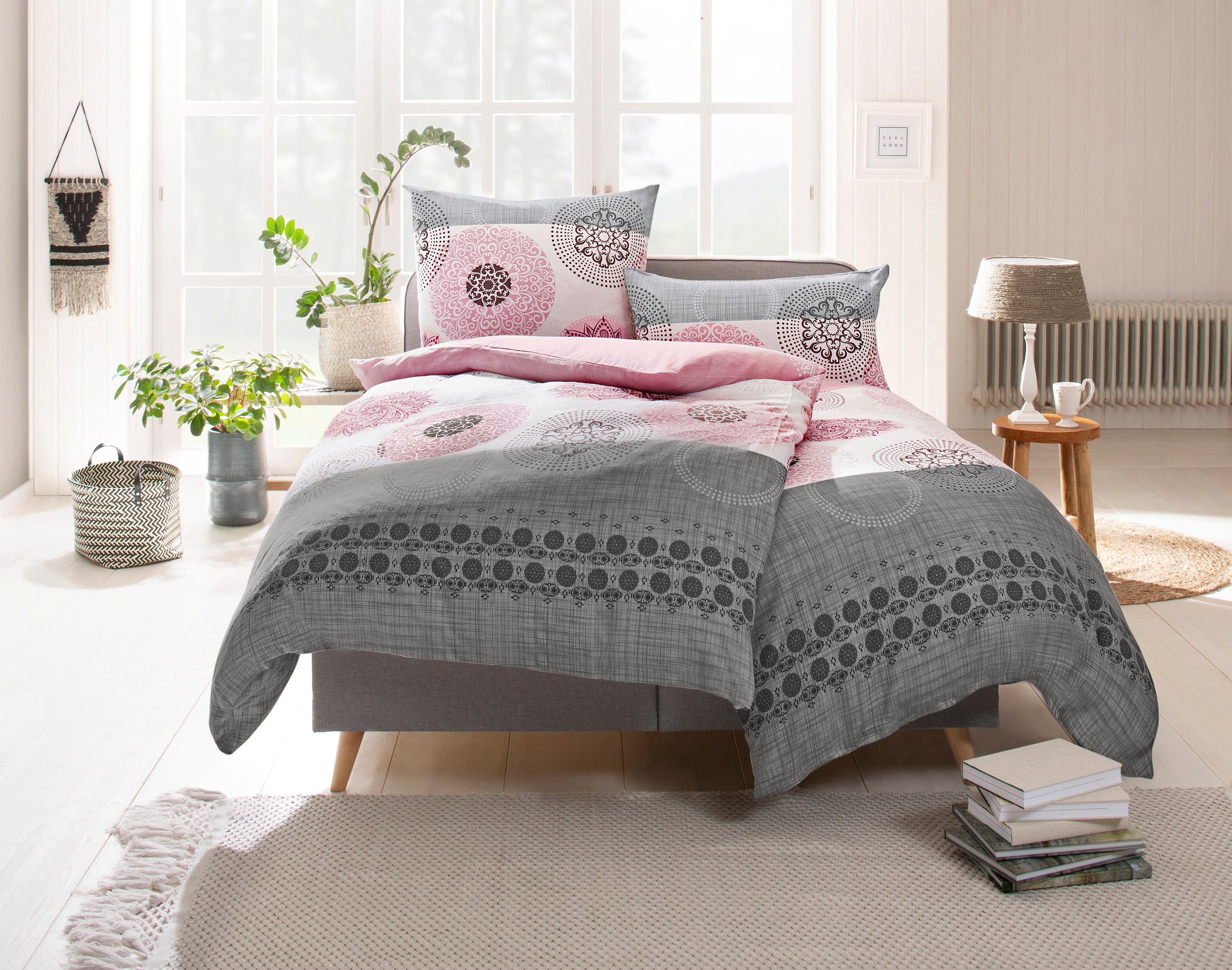 my home Bettwäsche »Tesso«, im orientalischen Design, PolyCotton, Linon und Biber (Flanell aus 100% Baumwolle), unterstützt die Initiative Cotton made in Africa, Made in Green zertifiziert