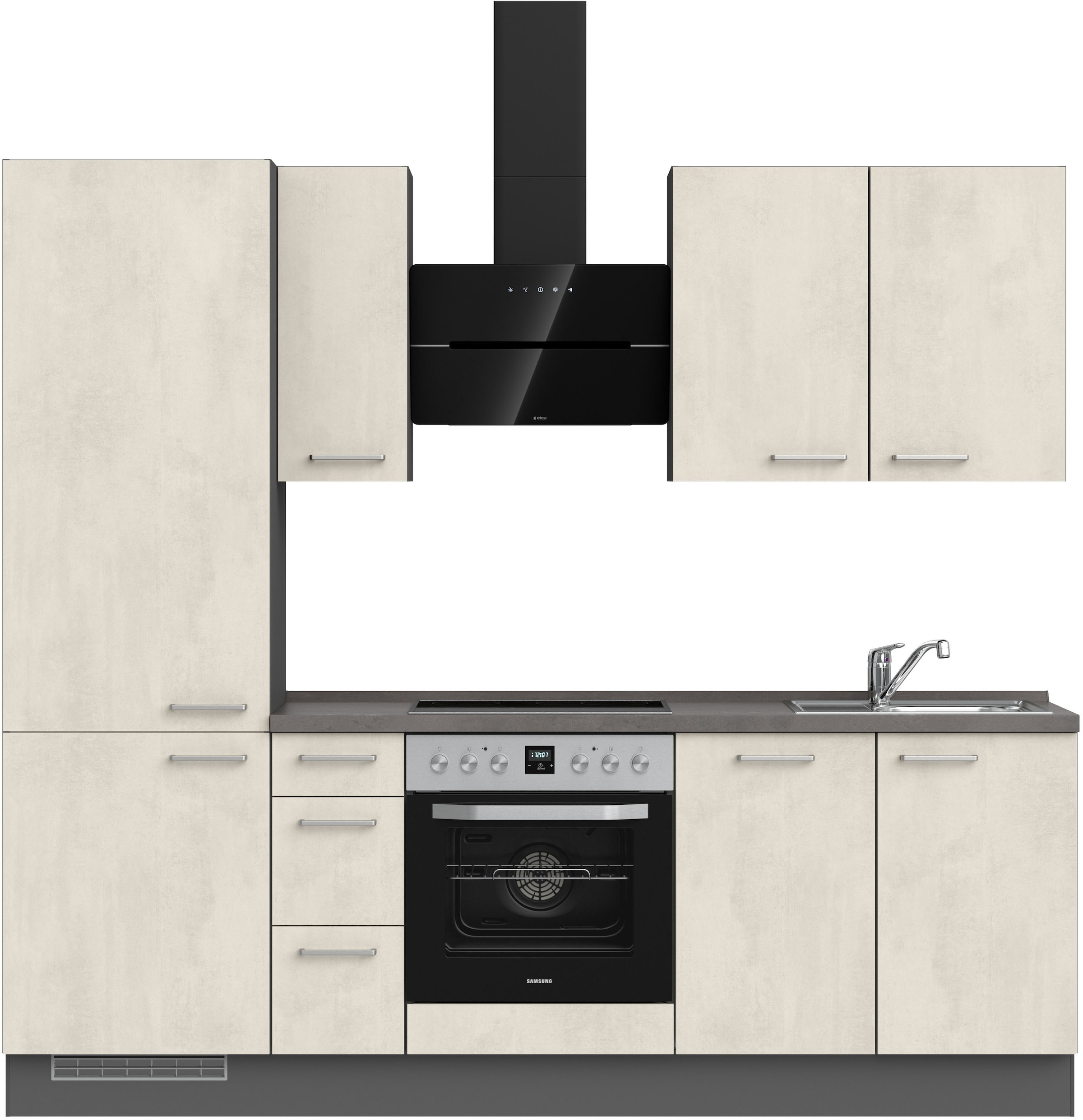 nobilia® Küchenzeile »"Riva II"«, vormontiert, Ausrichtung wählbar, Breite 240 cm, wahlw. mit E-Geräten