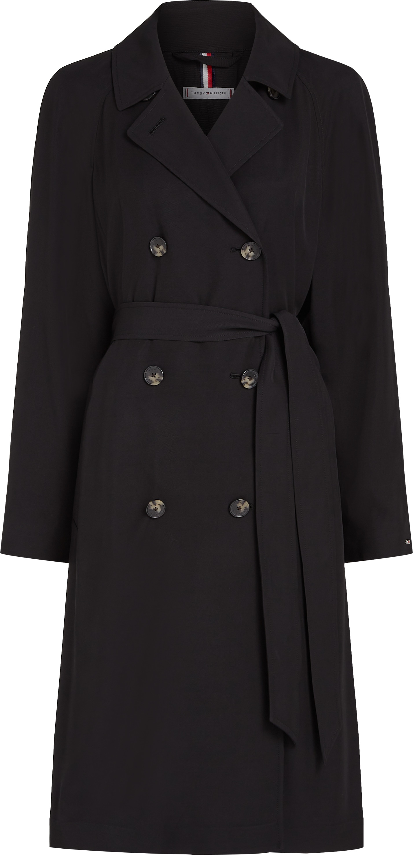 Tommy Hilfiger Trenchcoat »ESSENTIAL FLUID TRENCH«, mit Gürtel, mit Rückenpasse, mit Raglanärmel