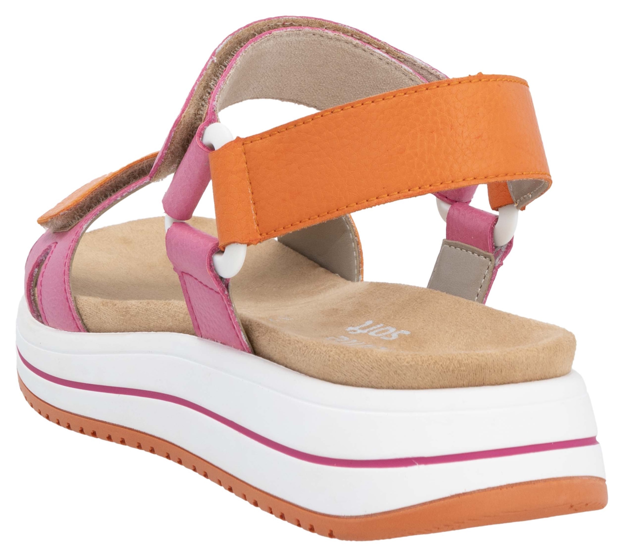 Remonte Riemchensandale »Elisabeth Hurley-Collection«, Keilabsatz, Klettschuh, Sandalette mit Plateausohle