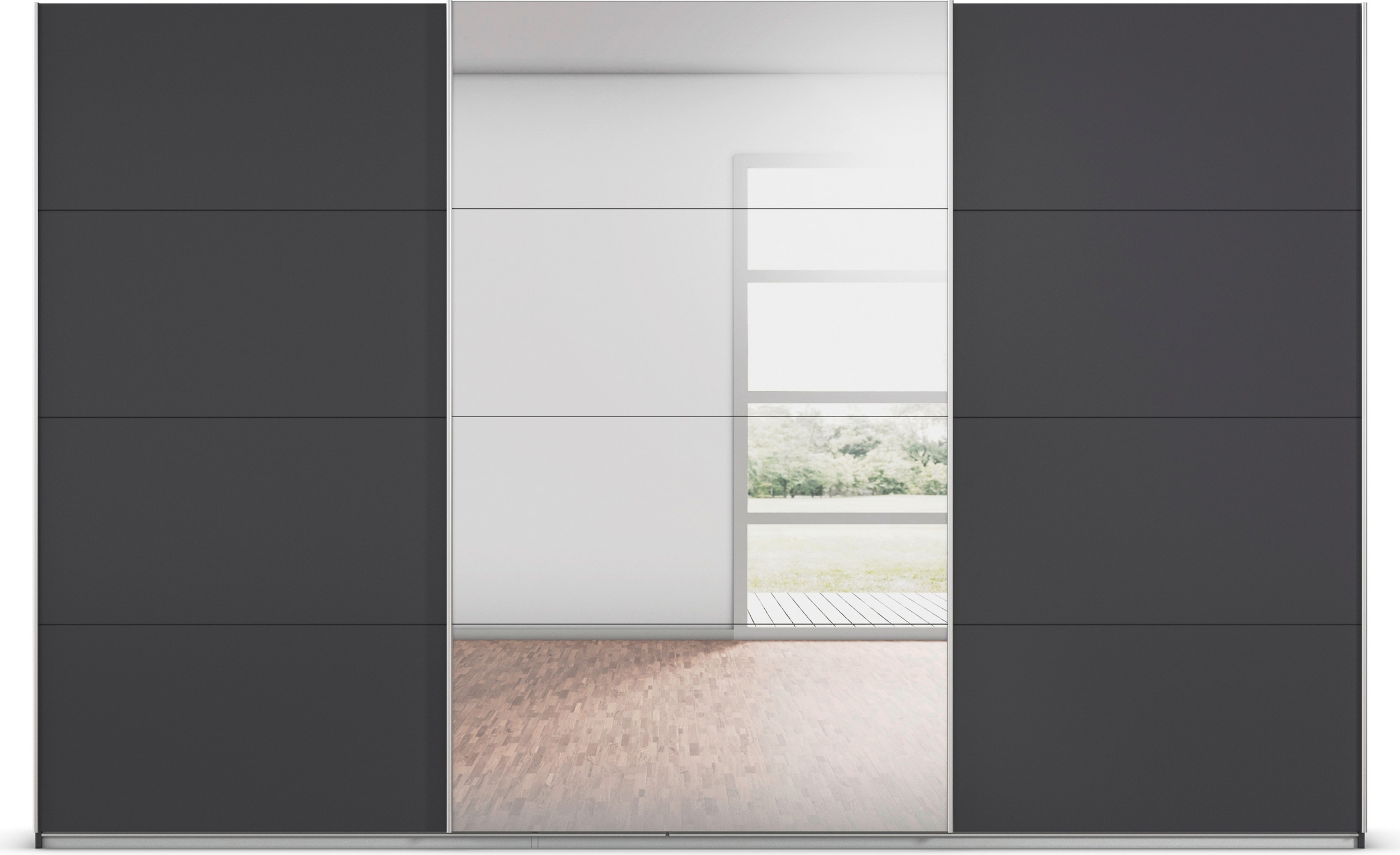 rauch Schwebetürenschrank »Kleiderschrank Schrank Garderobe AGORDO«, Top Innenausstattung, in 4 Breiten und 2 Höhen MADE IN GERMANY