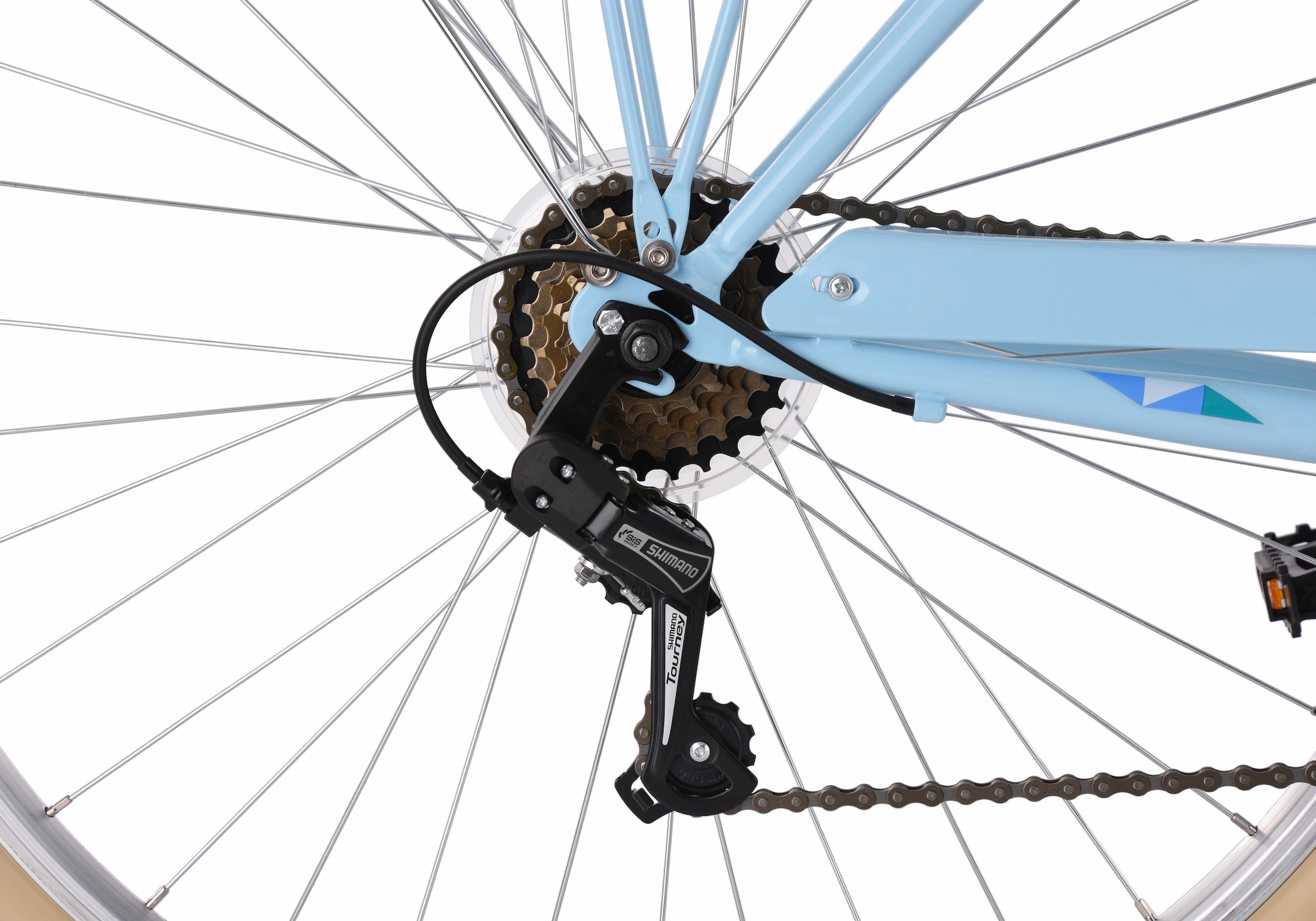 3. Bild von KS Cycling Cityrad »Toscana«, 6 Gang, Shimano, Tourney Schaltwerk, Kettenschaltung, für Damen, Kettenschaltung