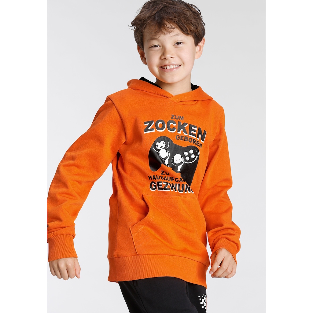 KIDSWORLD Kapuzensweatshirt »FÜR ZOCKER«, mit Gamer Spruch