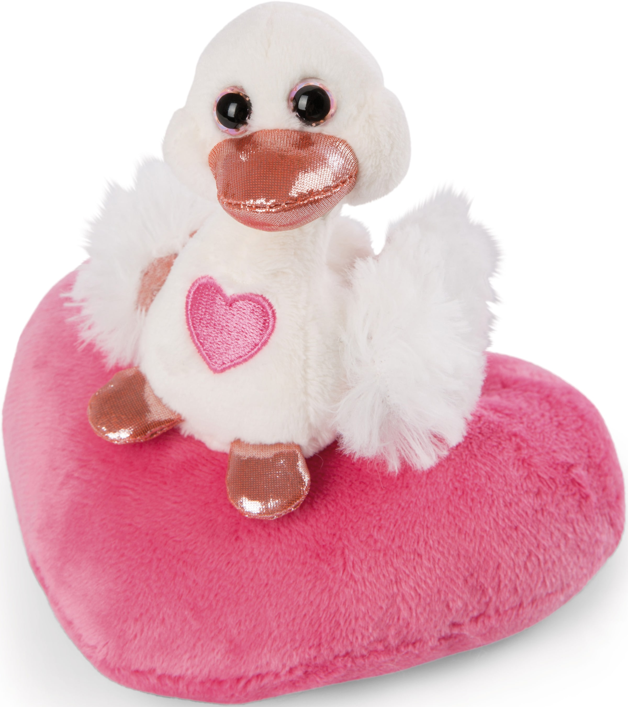 Nici Kuscheltier »Love Classic, Schwan weiß auf Herz, 10 cm«