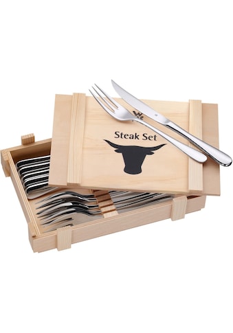 Steakbesteck, (Set, 12 tlg.), inkl. Holzkiste