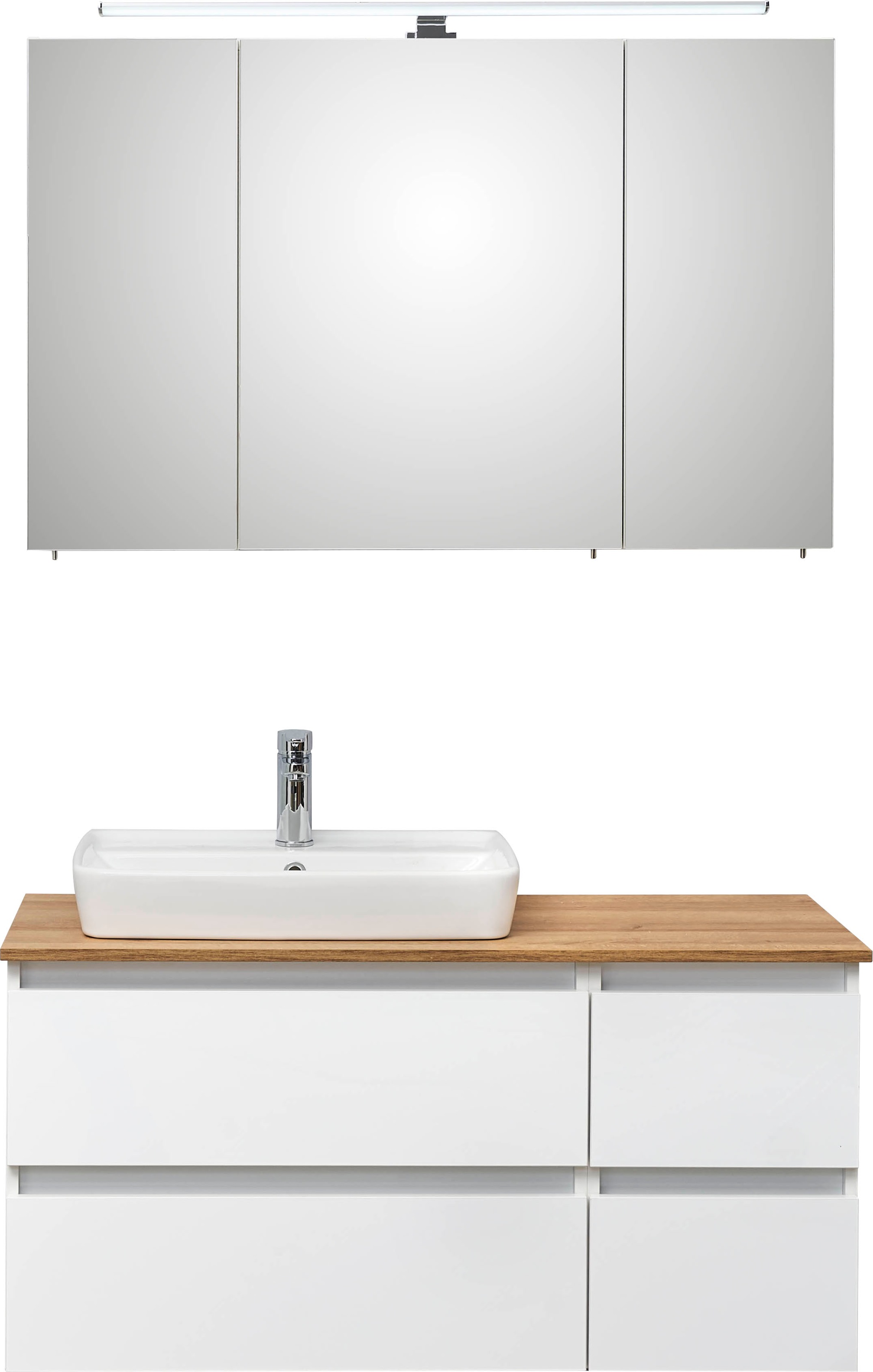 Saphir Badmöbel-Set »Quickset 360 2-teilig, Keramik-Aufsatzbecken mit LED-S günstig online kaufen