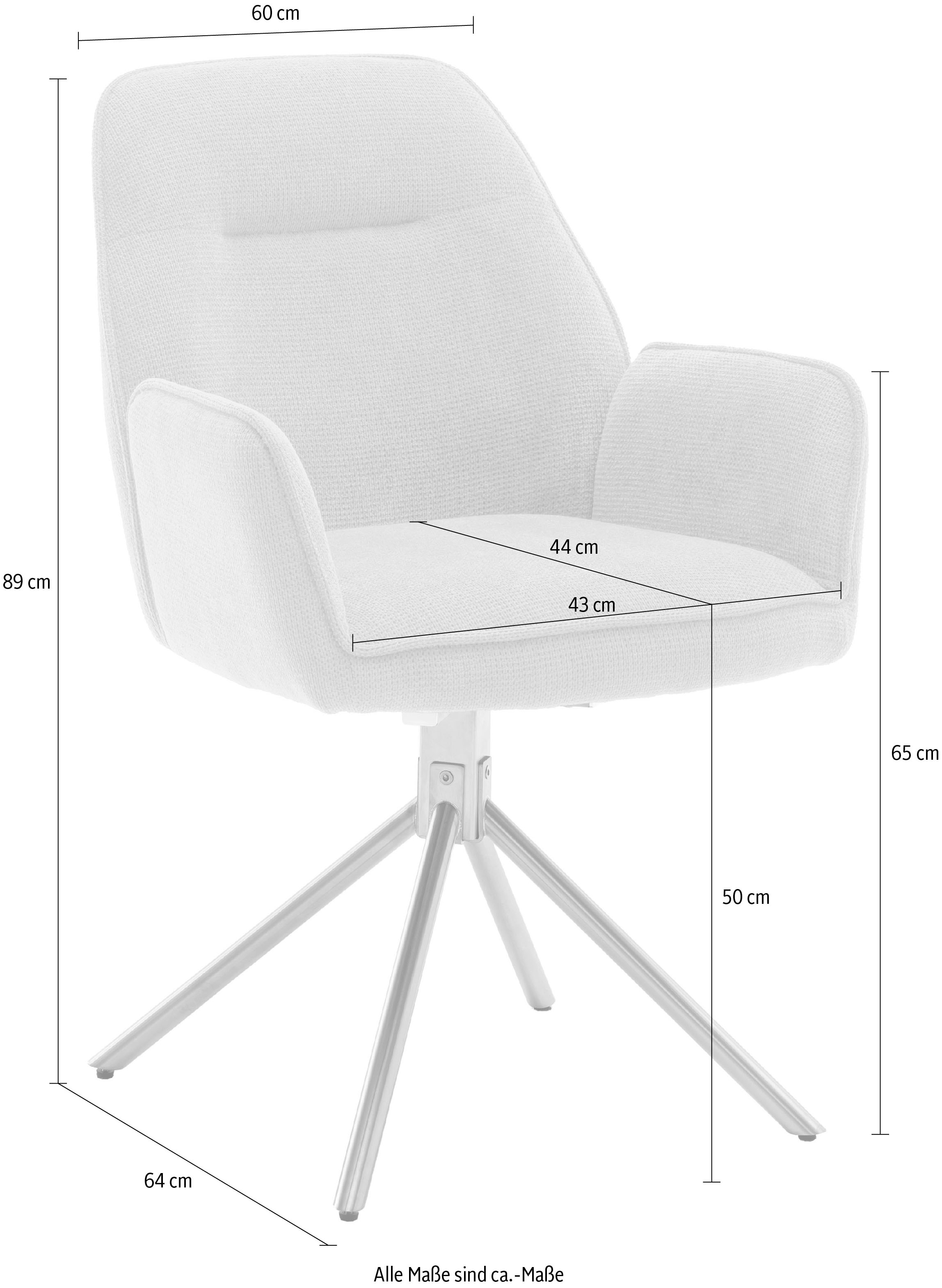 MCA furniture 4-Fußstuhl (Set) 2 Stk.180° drehbar