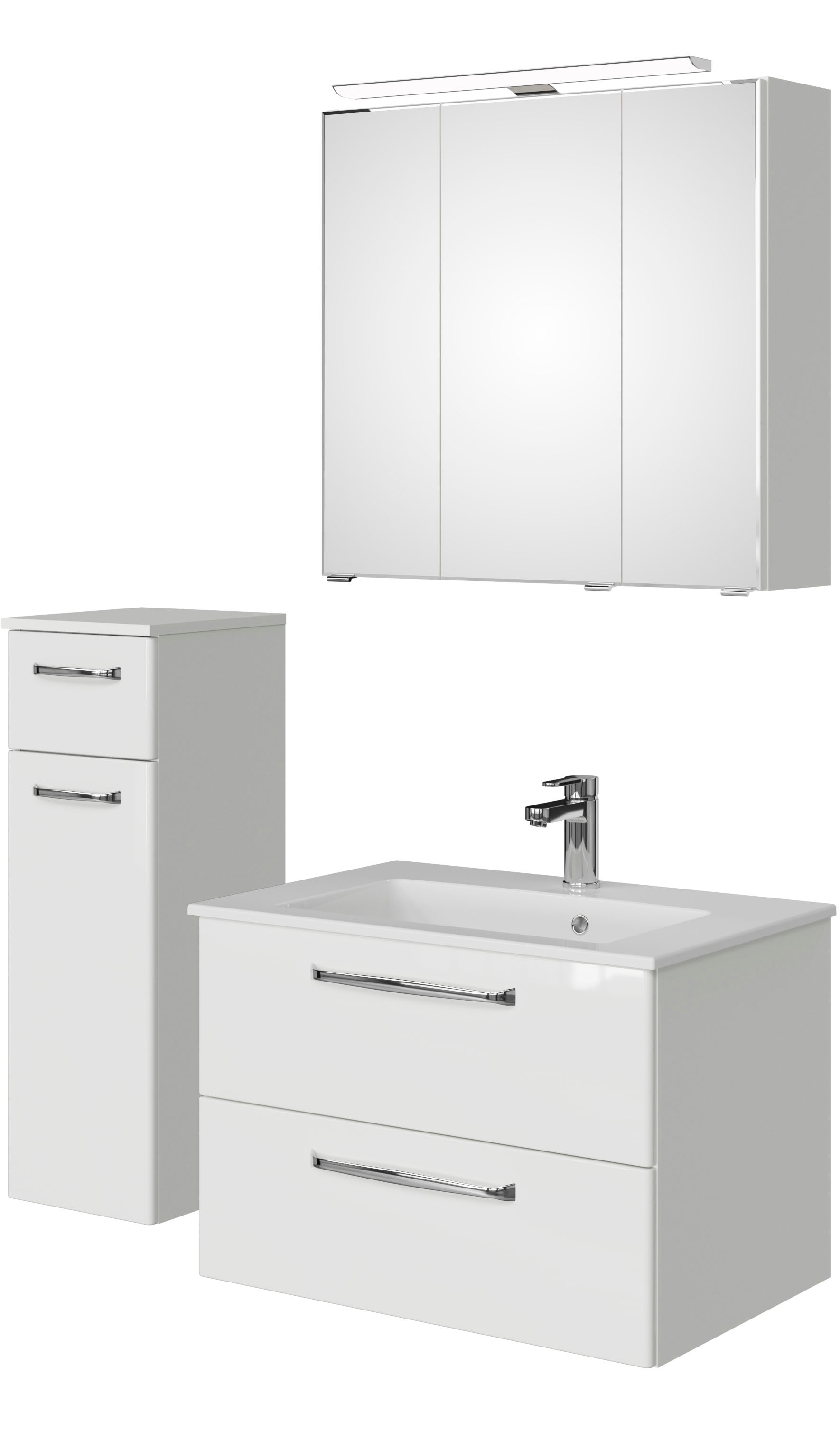 Saphir Badmöbel-Set »Badmöbel-Set Trentino 3-tlg Mineralmarmorwaschtisch LE günstig online kaufen