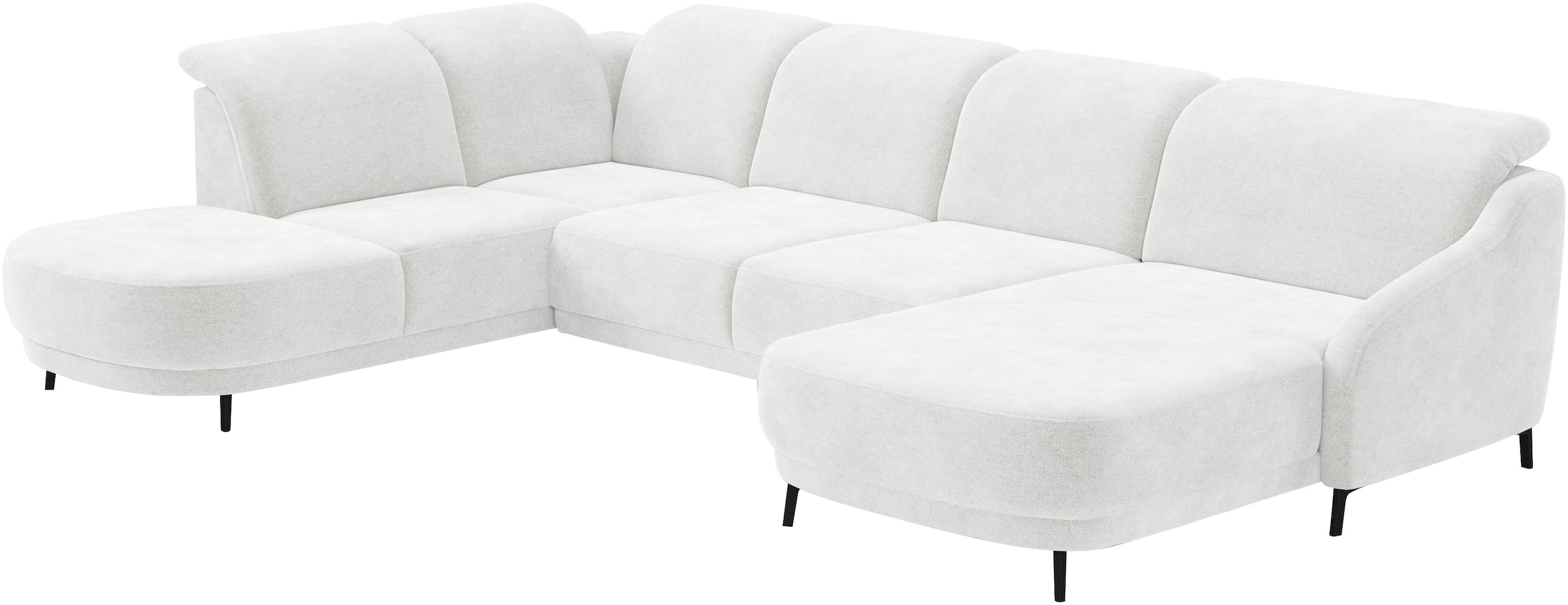 sit&more Wohnlandschaft »Blues U-Form«, inkl. Kopfteilverstellung, wahlweise mit Klapptisch und USB