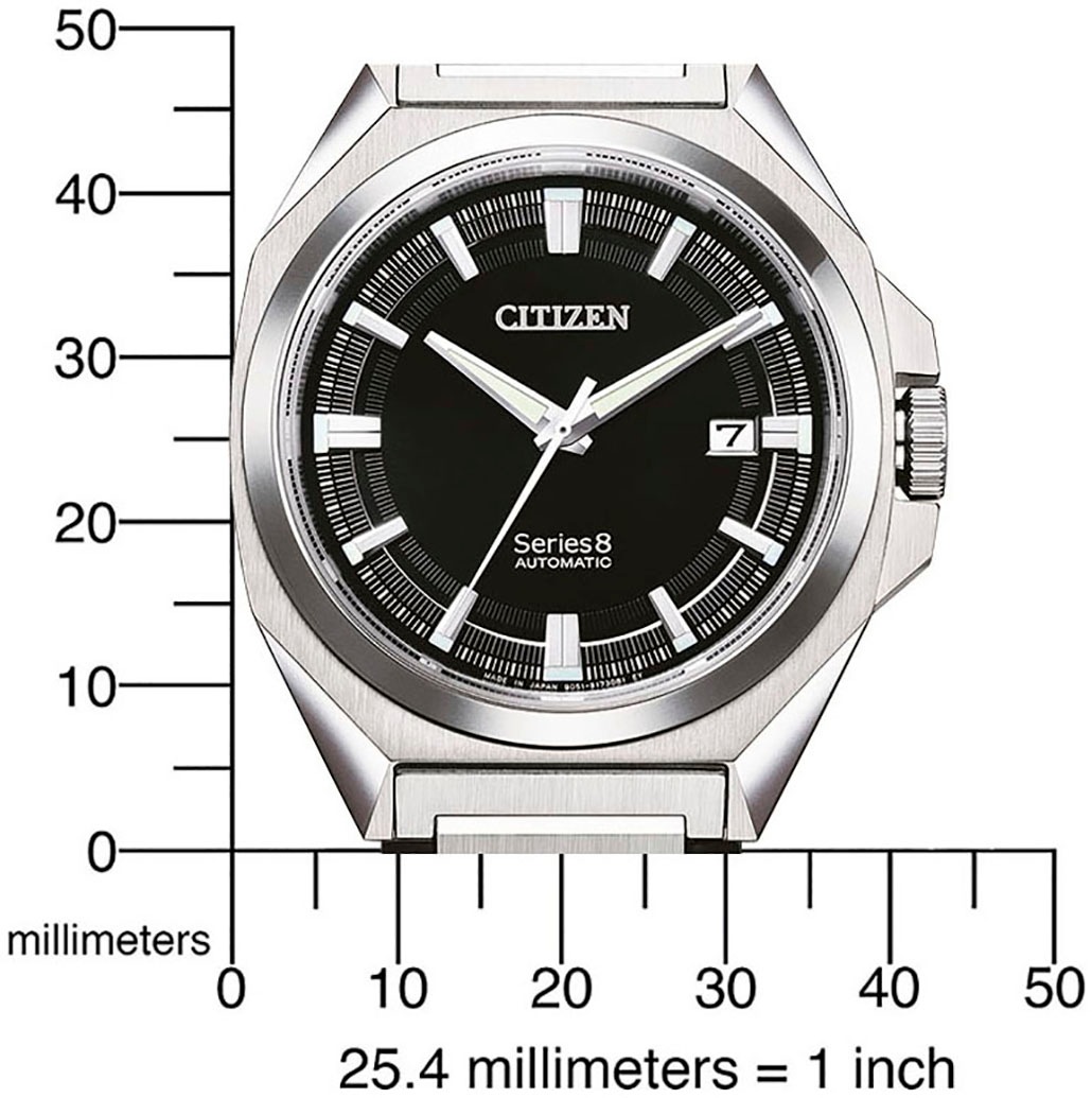 Citizen Automatikuhr »Series 8«, Armbanduhr, Herrenuhr, Mechanische Uhr, Saphirglas, Edelstahlarmband