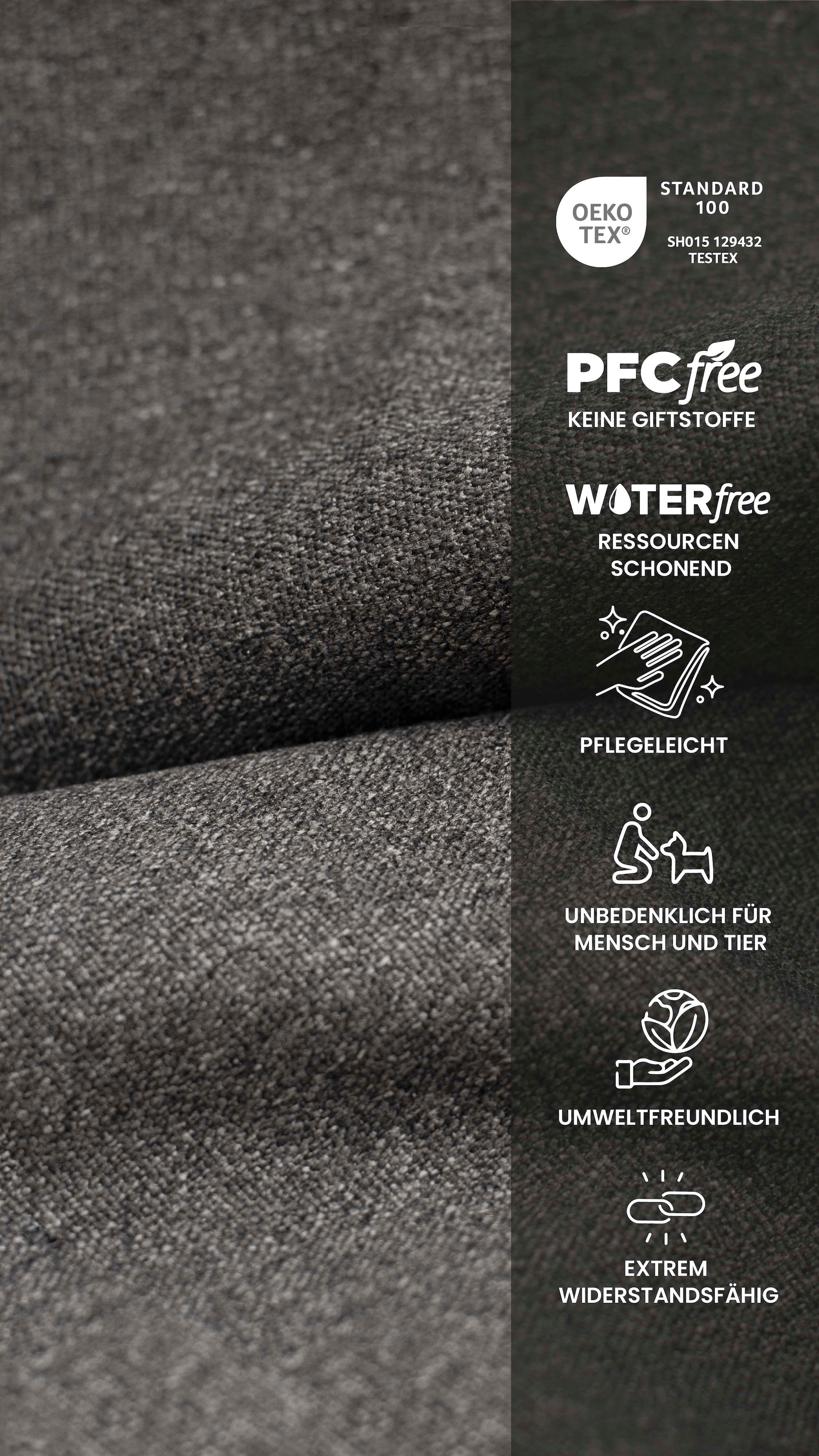 HELA Freischwinger »BRINDISI, Esszimmerstuhl«, (Set), 2 St., Webstoff-Flachgewebe, XL-Sitz,Federkorb,140kg belastbar,Zertifizierter "Waterfree" Stoff