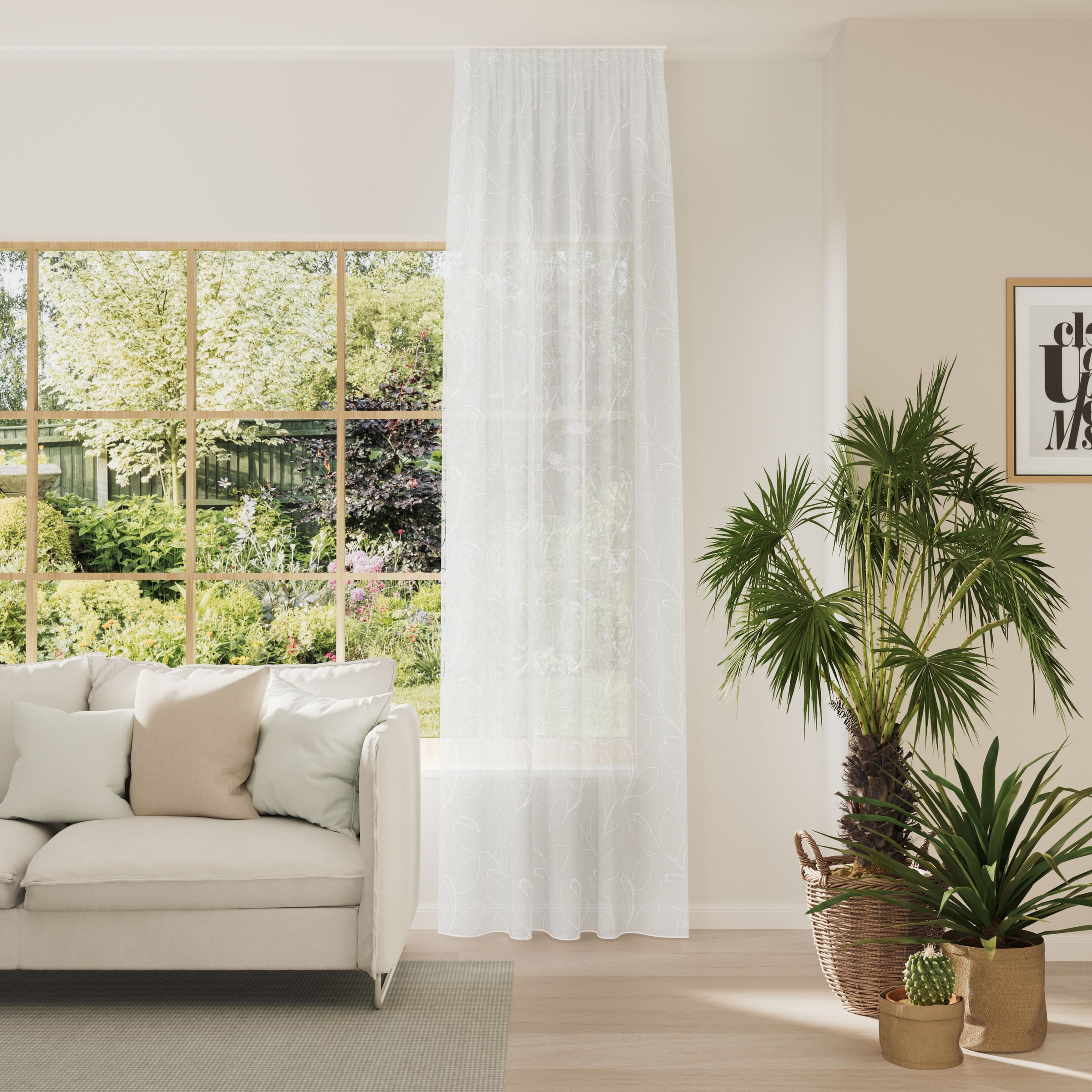 Neutex for you! Vorhang »NENA« Multifunktionsband 1 Stk. tlg. Bouclé-Optik, criss-cross Struktur, Stickmuster