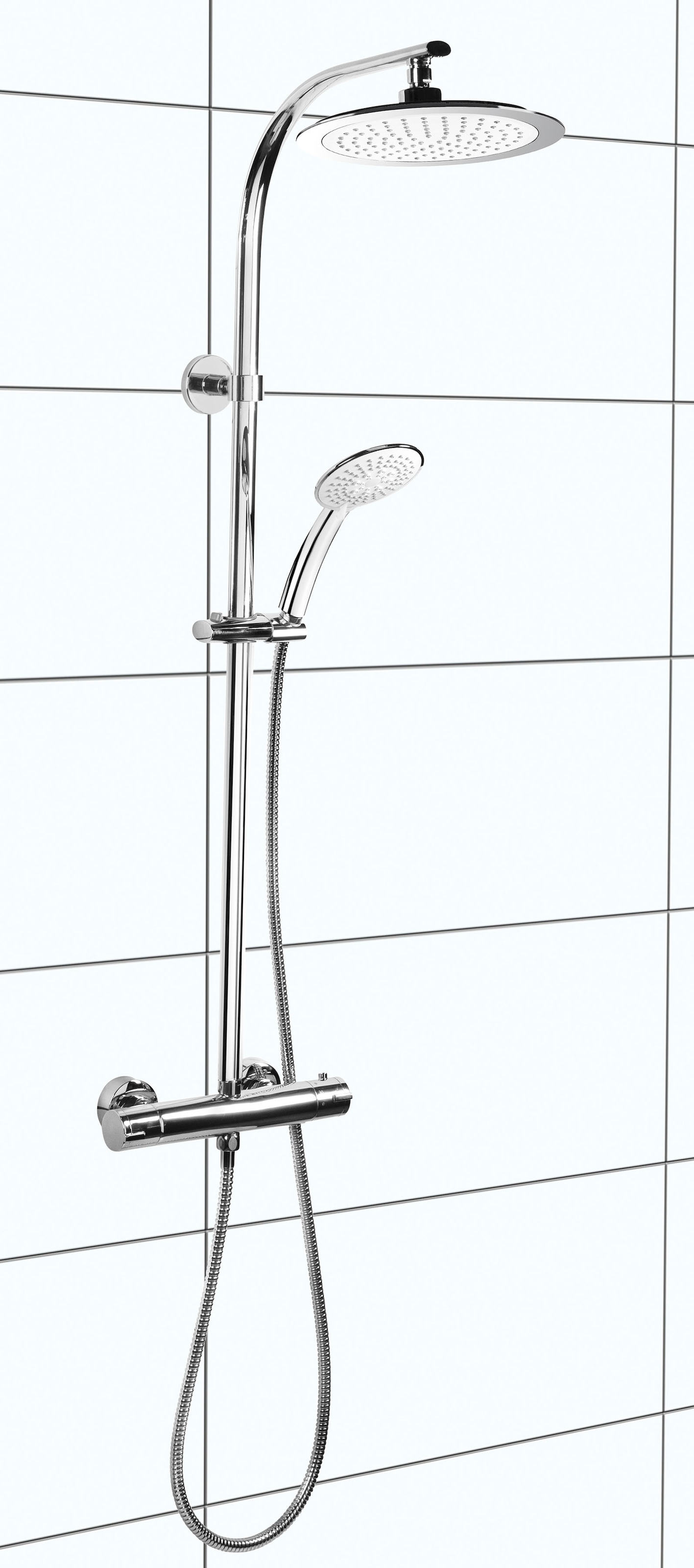 CORNAT Duschsystem »"Style"- verchromt - Mit Thermostatarmatur - Variabler günstig online kaufen