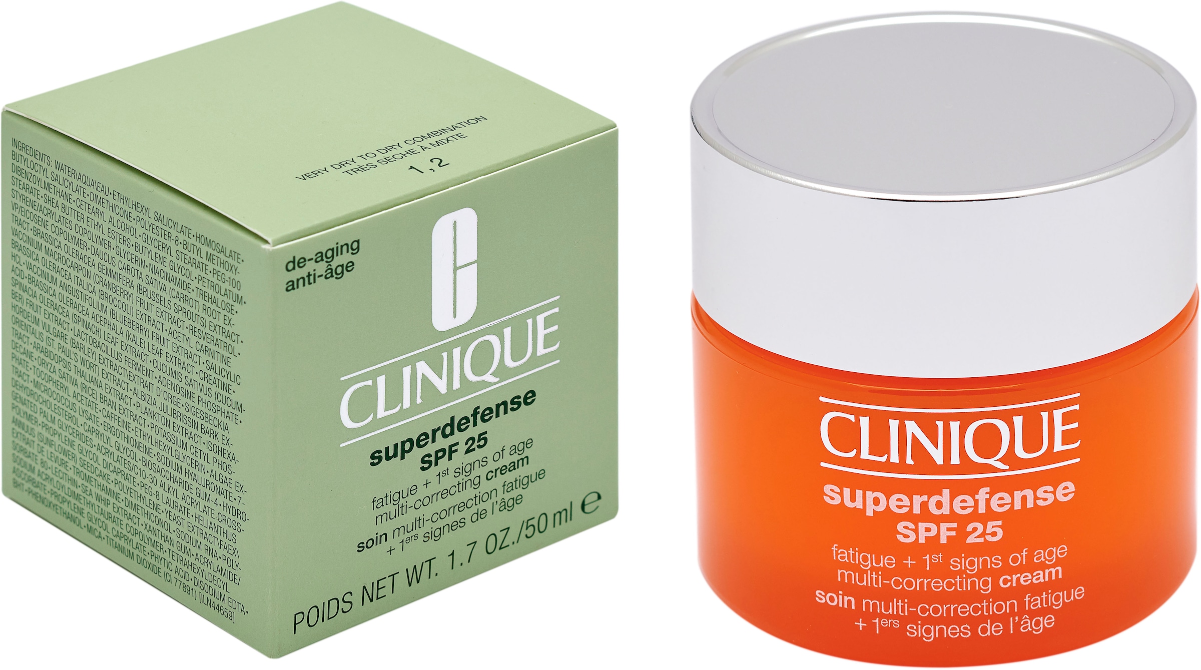 CLINIQUE Tagescreme »Superdefense Cream Spf 25 skin Type 1/2«