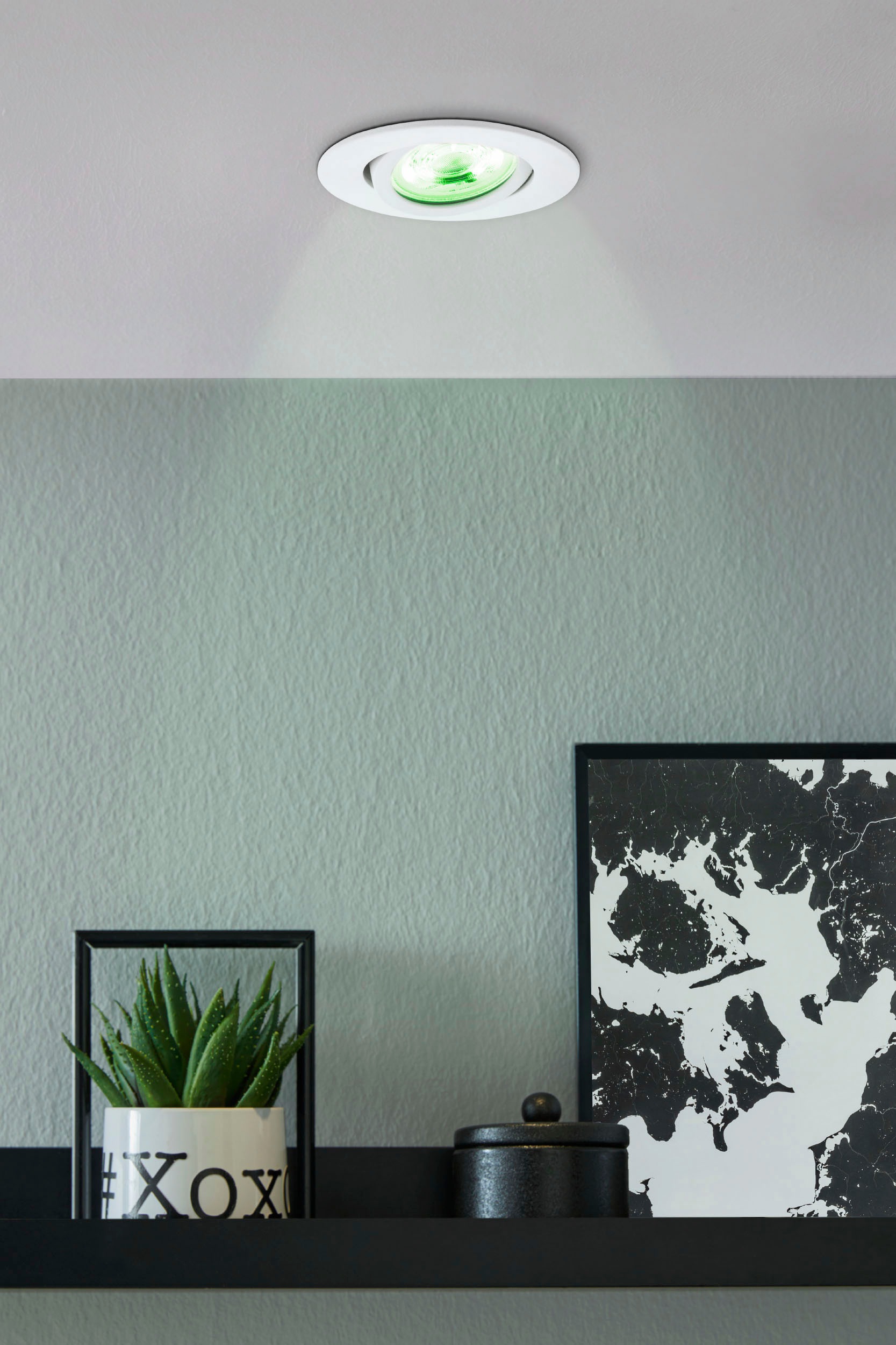 EGLO Deckenleuchte »SALICETO-Z Deckenlampe, Einbauleuchte, Spot, weiß, ZigBee 3.0, Timer«, Leuchtmittel LED-Modul | LED fest integriert, App / Sprachsteuerung Alexa, ‎‎‎‎‎‎‎Ø 88 mm, exkl. Fernbedienung