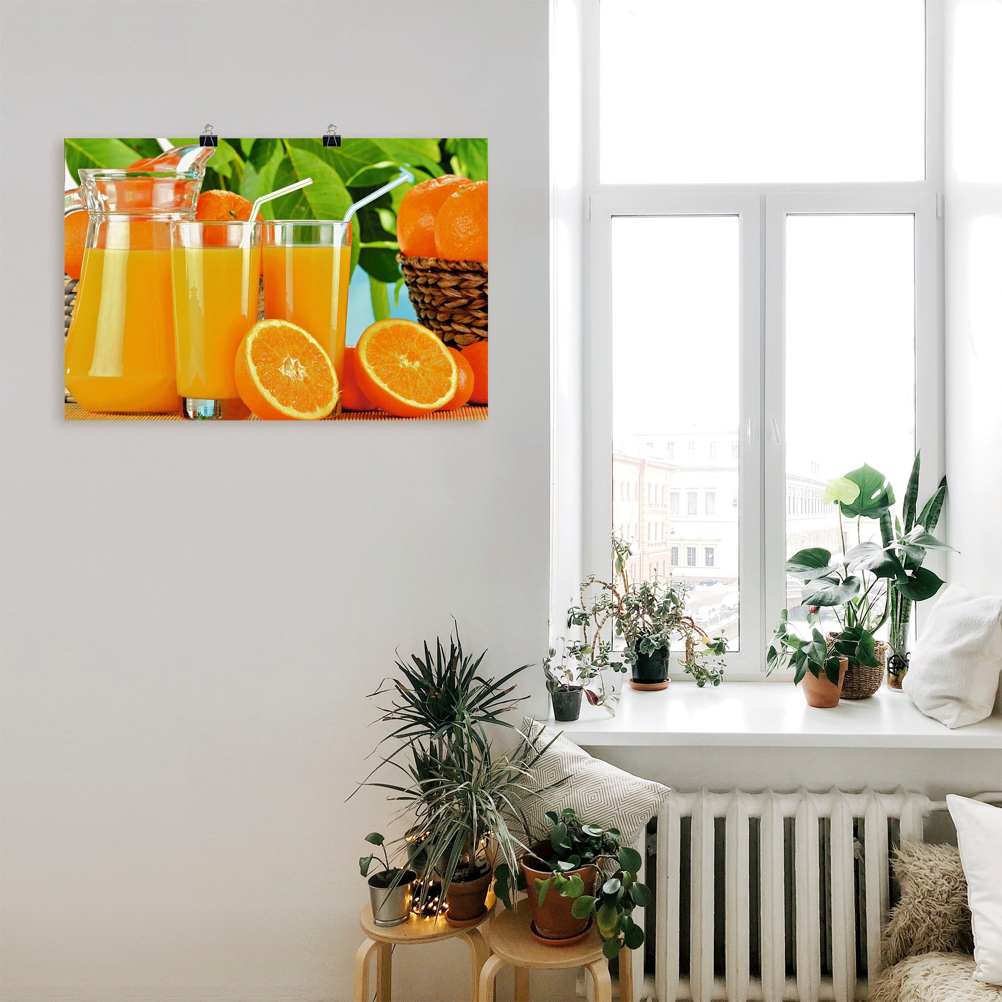 Artland Poster »Gesunder Orangensaft«, Getränke, (1 St.), als Alubild, Leinwandbild, Wandaufkleber oder Poster in versch. Größen