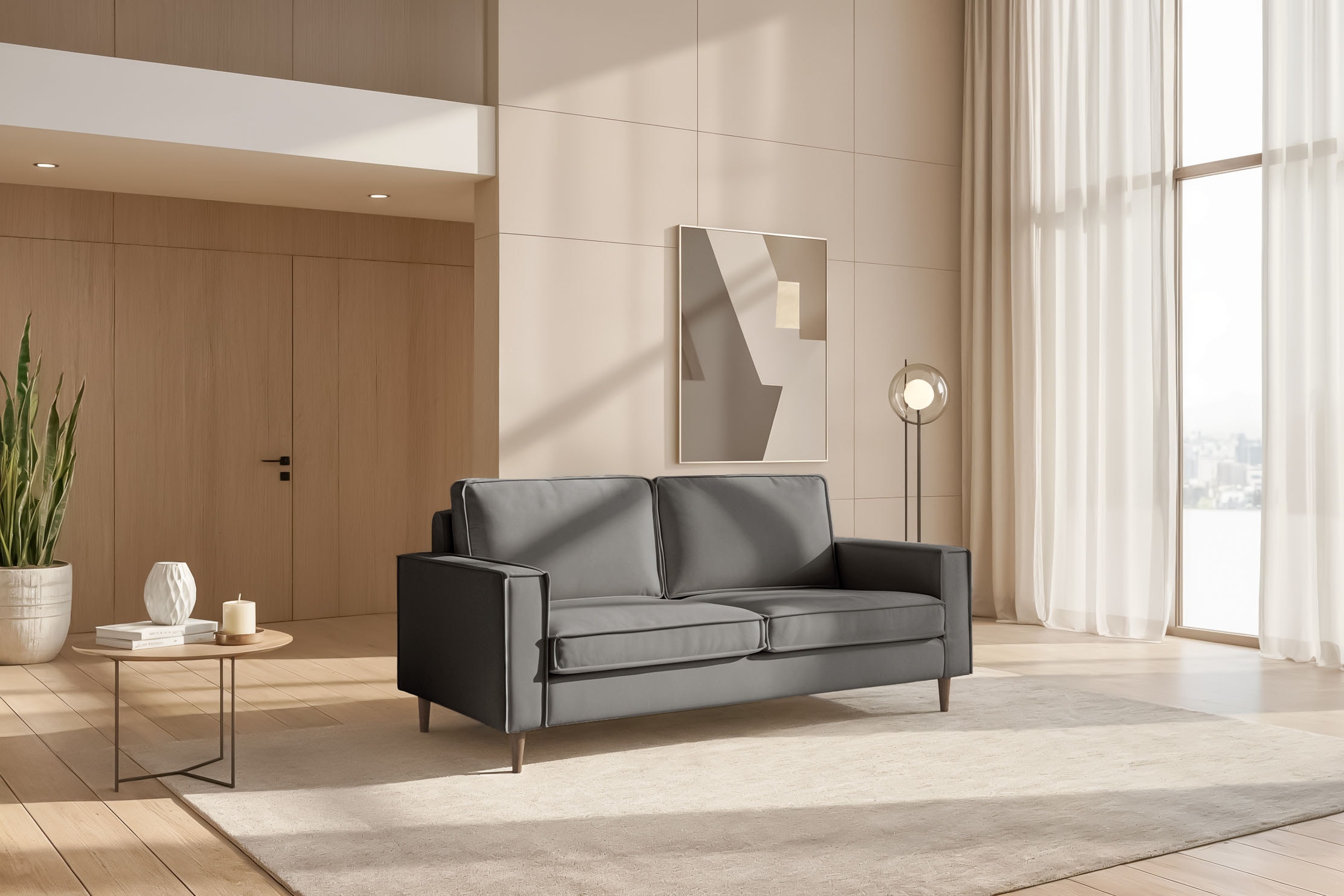 Home affaire 2-Sitzer »Pinto Skandi, 166 cm, Chenille, Struktur« günstig online kaufen