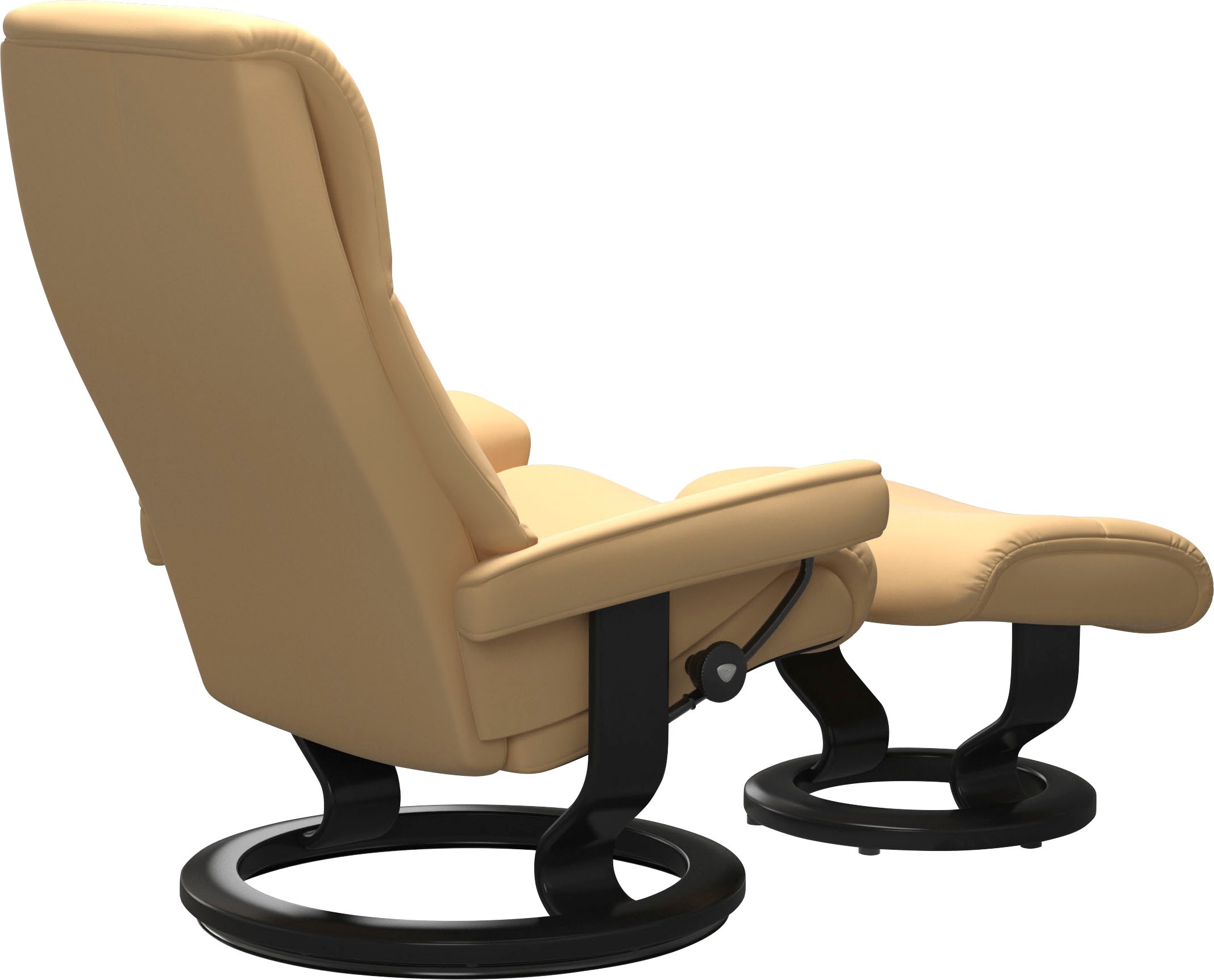 Stressless® Relaxsessel »View«, (Set, Relaxsessel mit Hocker), mit Classic Base, Größe S,Gestell Schwarz